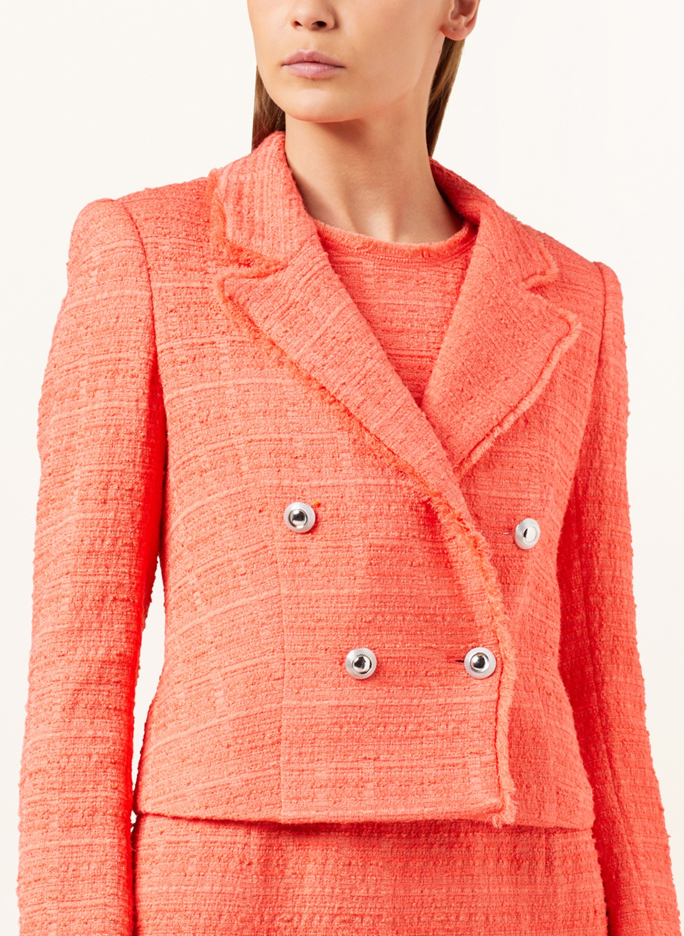 MARC AUREL Bouclé blazer, Color: SALMON (Image 4)