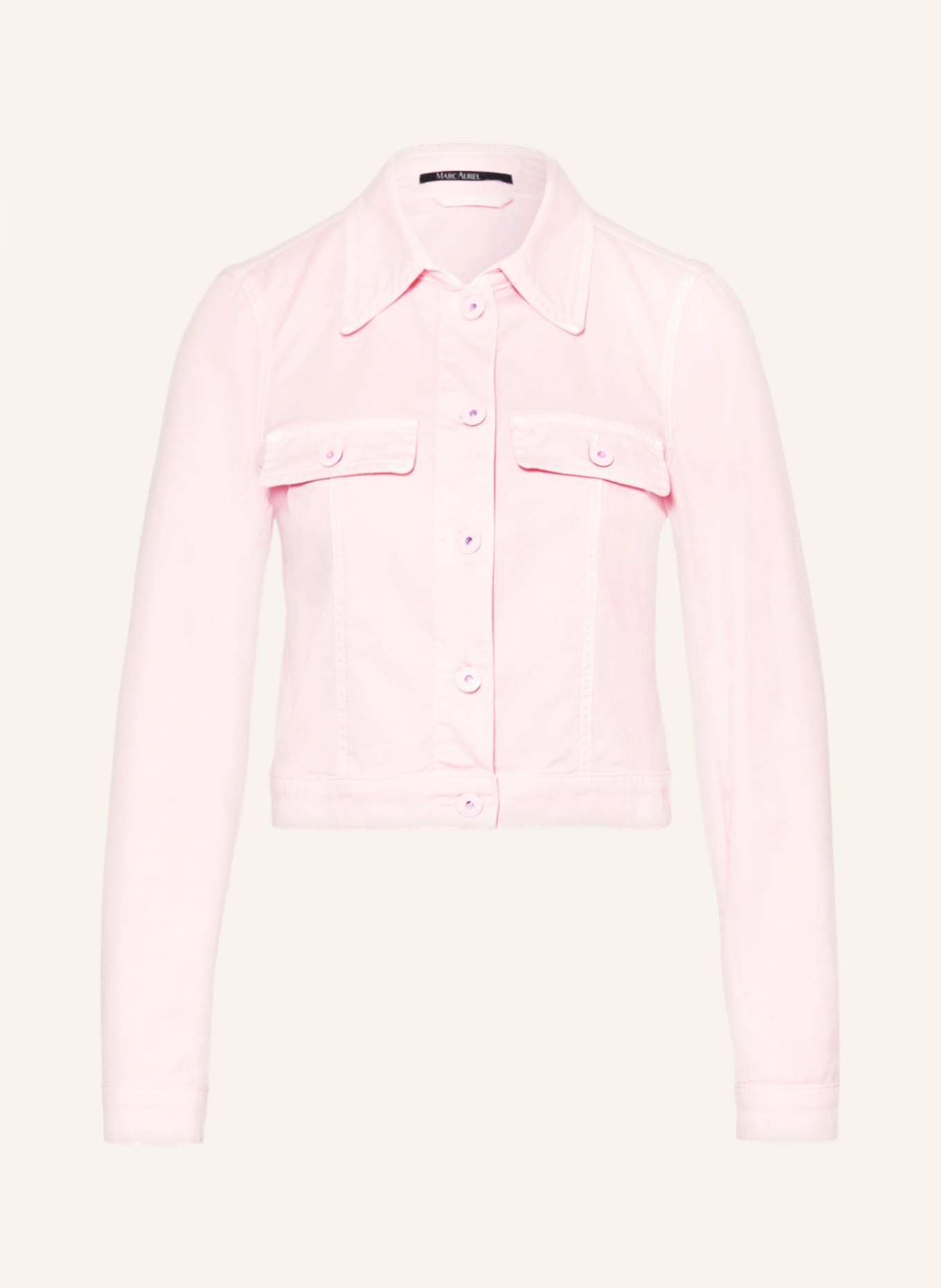 MARC AUREL Cropped denim jacket, Color: PINK (Image 1)