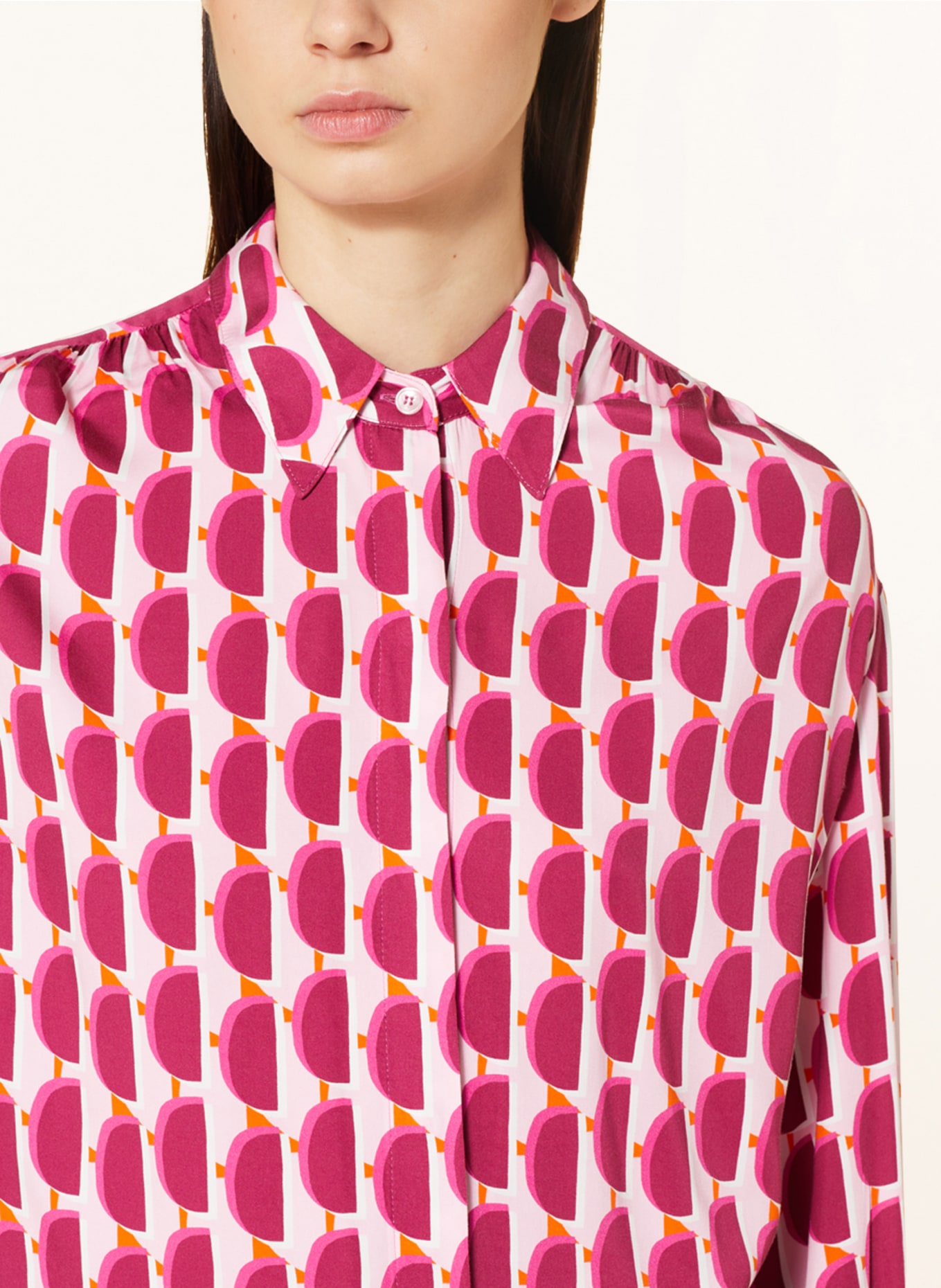 MARC AUREL Shirt blouse, Color: LIGHT PINK/ FUCHSIA/ ORANGE (Image 4)