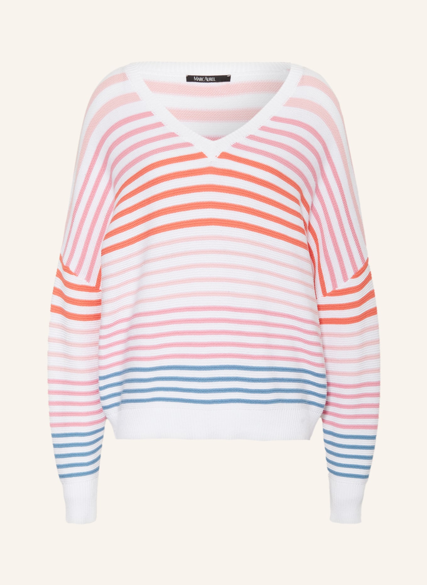 MARC AUREL Sweater, Color: PINK/ WHITE/ BLUE (Image 1)