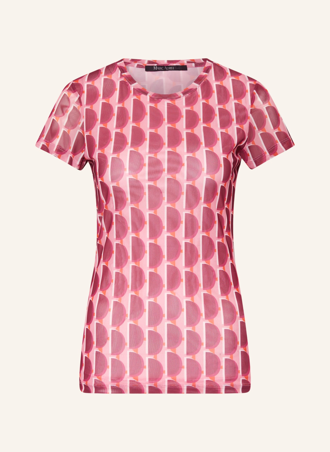 MARC AUREL T-shirt with mesh, Color: PINK/ FUCHSIA/ ORANGE (Image 1)