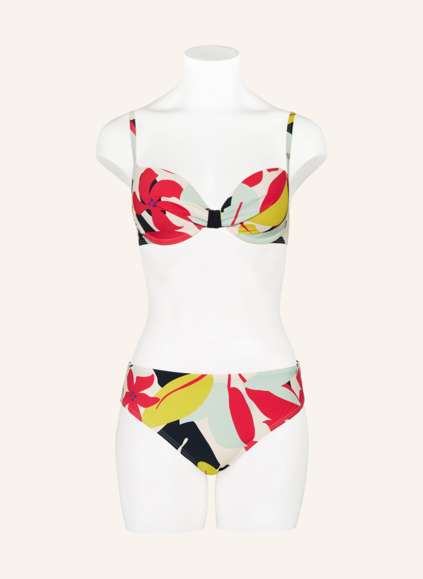 SHORT STORIES Underwired bikini top, Color: CREAM/ MINT/ DARK YELLOW (Image 2)
