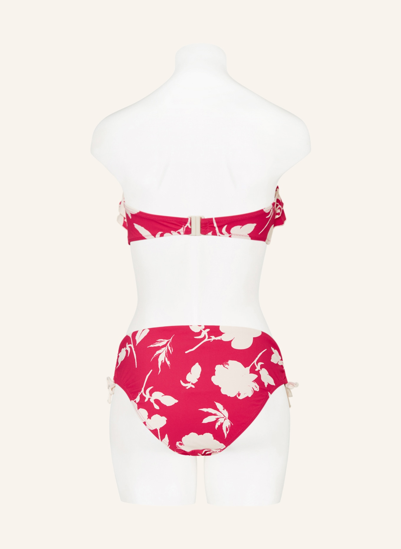 SHORT STORIES Underwired bikini top, Color: NEON RED/ WHITE (Image 5)