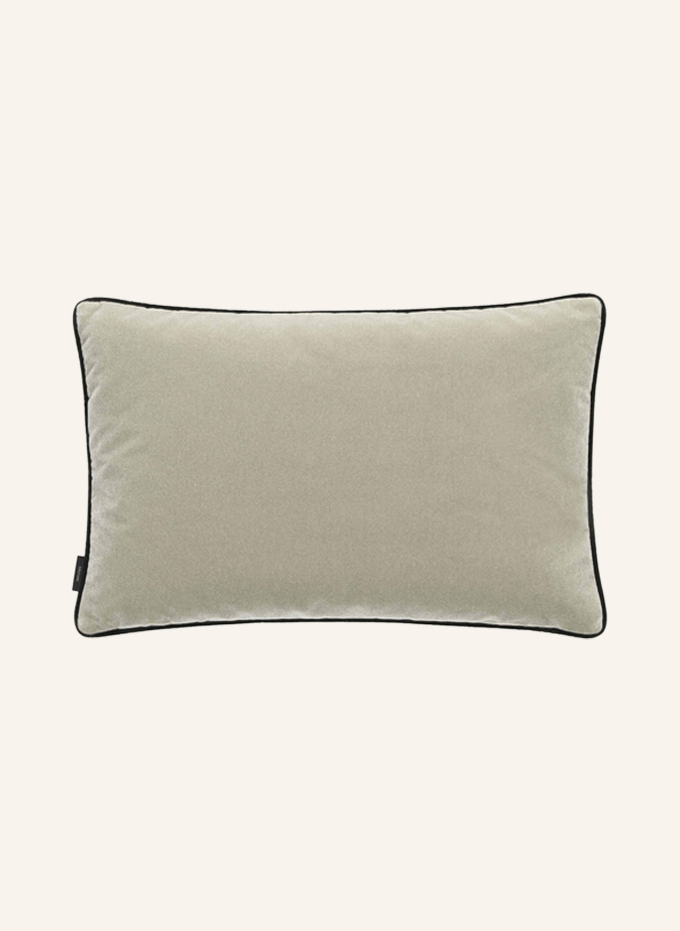 ROHLEDER Velvet decorative cushion MIRAGE with feather filling, Color: ECRU/ BLACK/ GRAY (Image 2)