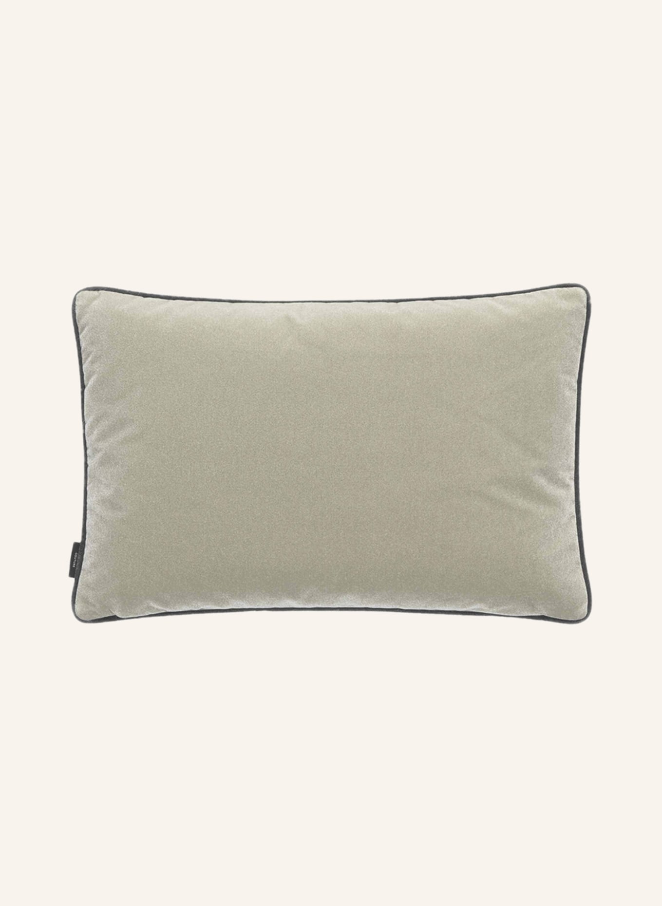 ROHLEDER Velvet decorative cushion FANTASY with feather filling, Color: LIGHT GRAY/ DARK GRAY/ DARK ORANGE (Image 2)