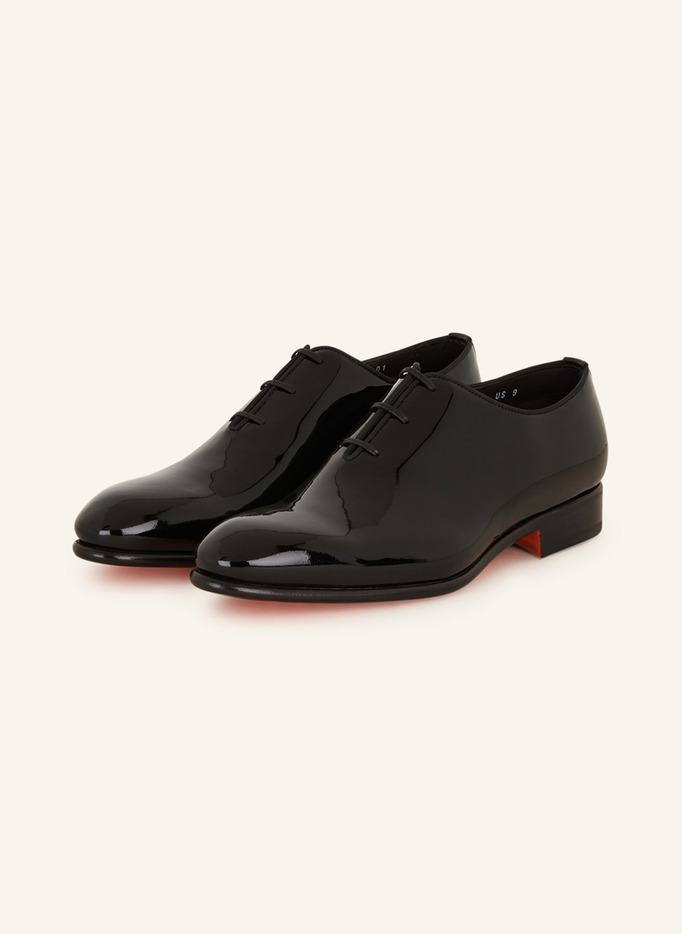 Santoni Patent lace-up shoes CARTER, Color: BLACK (Image 1)