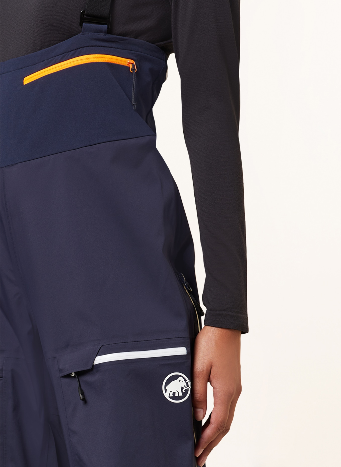 MAMMUT Hardshell-Skihose HALDIGRAT HS: DUNKELBLAU / WEISS
