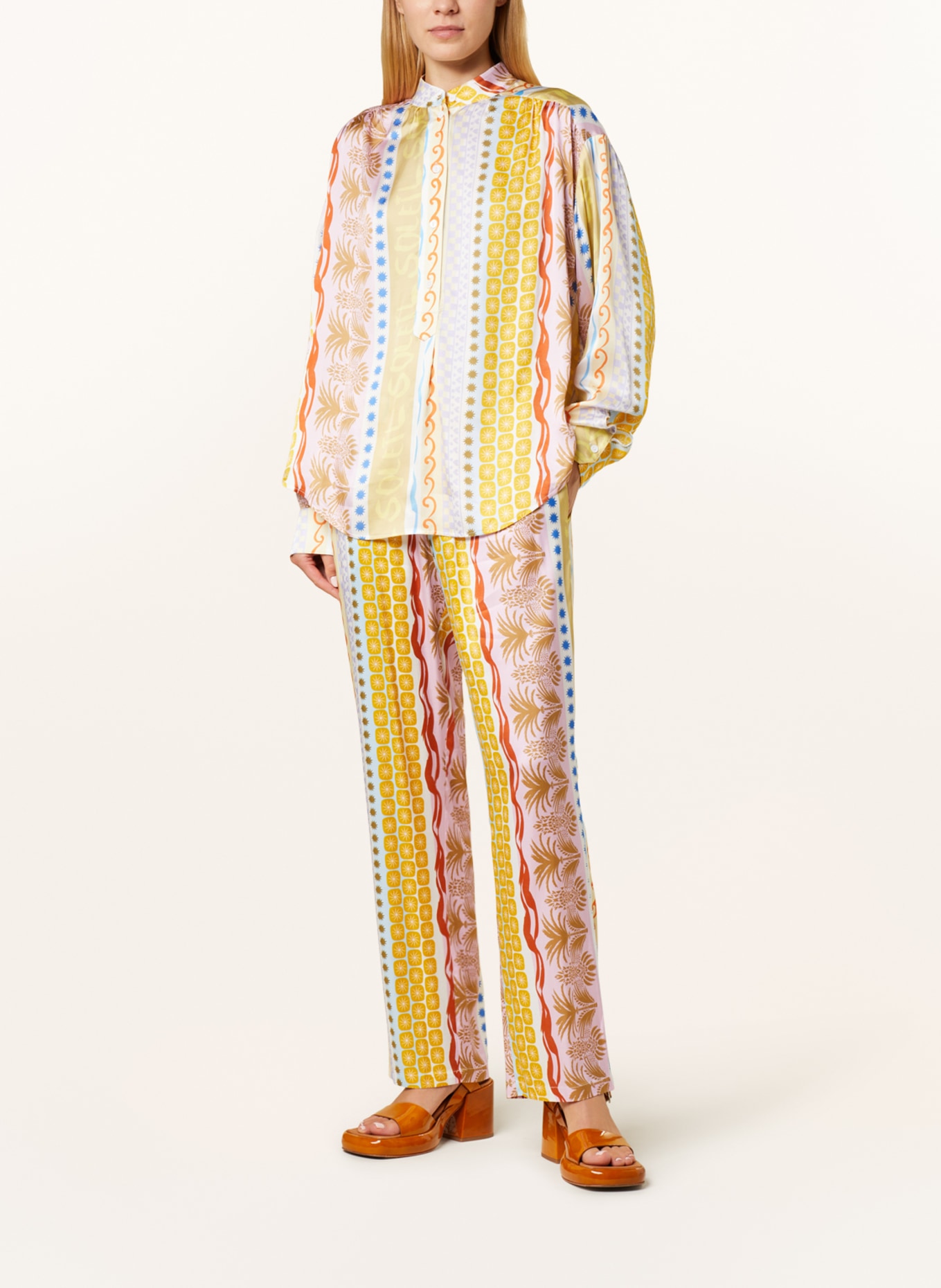 yippie hippie Satinhose, Farbe: ROSA/ DUNKELGELB/ WEISS (Bild 2)