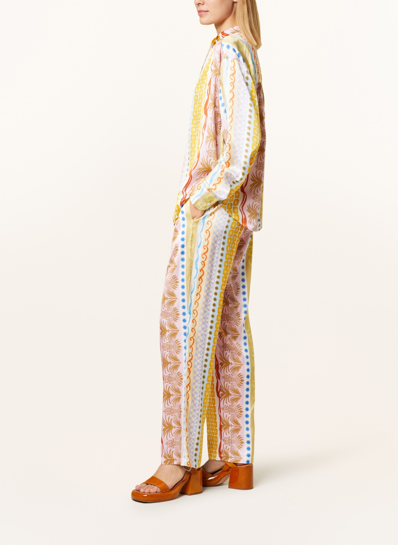 yippie hippie Satinhose, Farbe: ROSA/ DUNKELGELB/ WEISS (Bild 4)