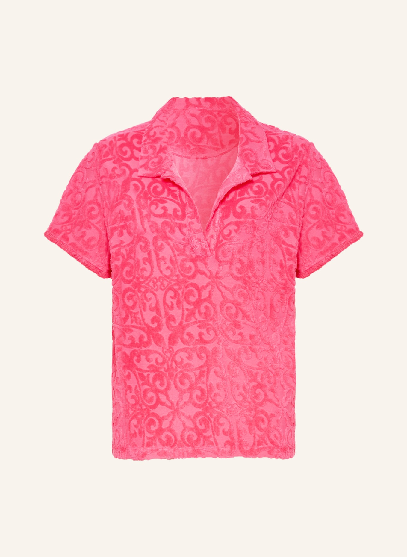 yippie hippie Koszulka polo z dodatkiem materiału frottee, Kolor: MOCNORÓŻOWY (Obrazek 1)