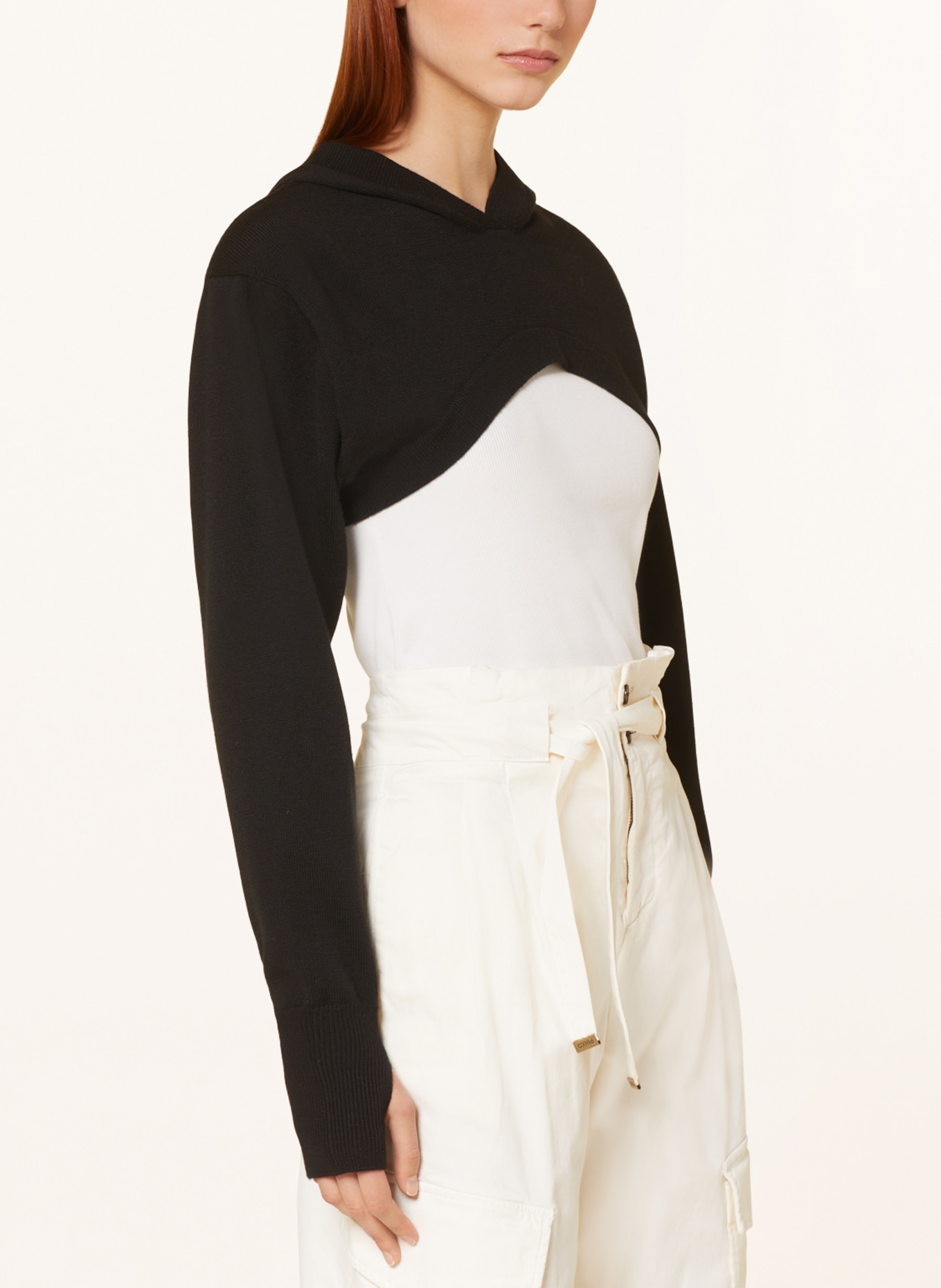 COS Cropped sweater, Color: BLACK (Image 5)