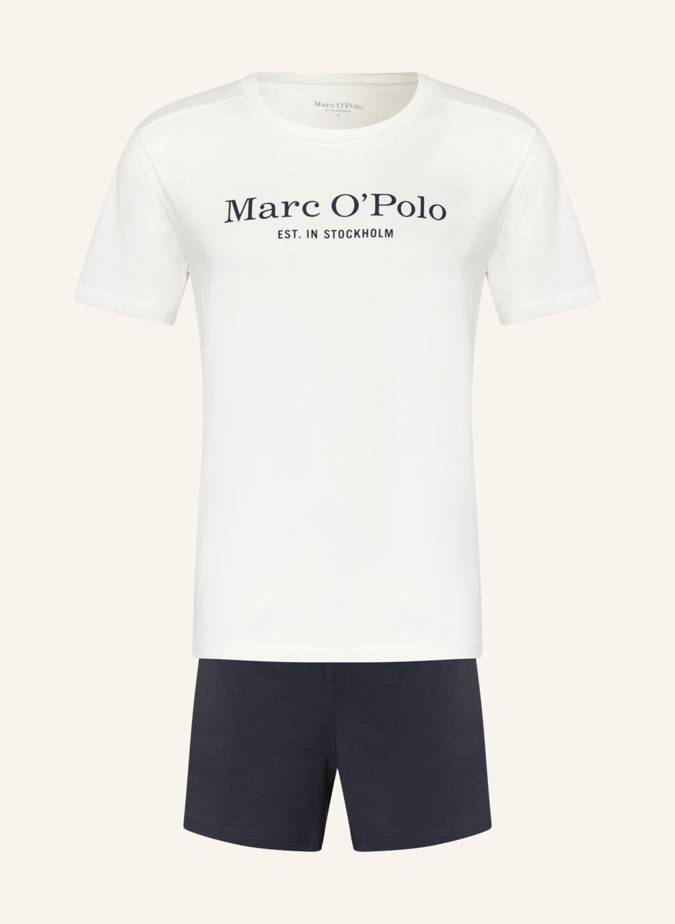 Marc O'Polo Shorty pajamas, Color: DARK BLUE/ WHITE (Image 1)
