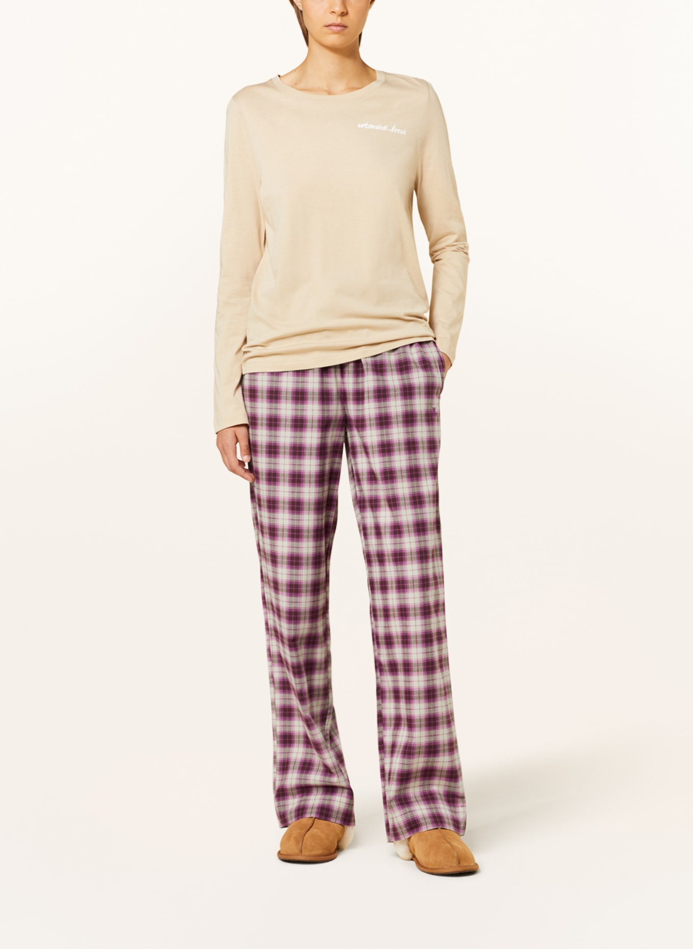 Marc O'Polo Pajama pants, Color: PINK/ PURPLE/ BEIGE (Image 2)