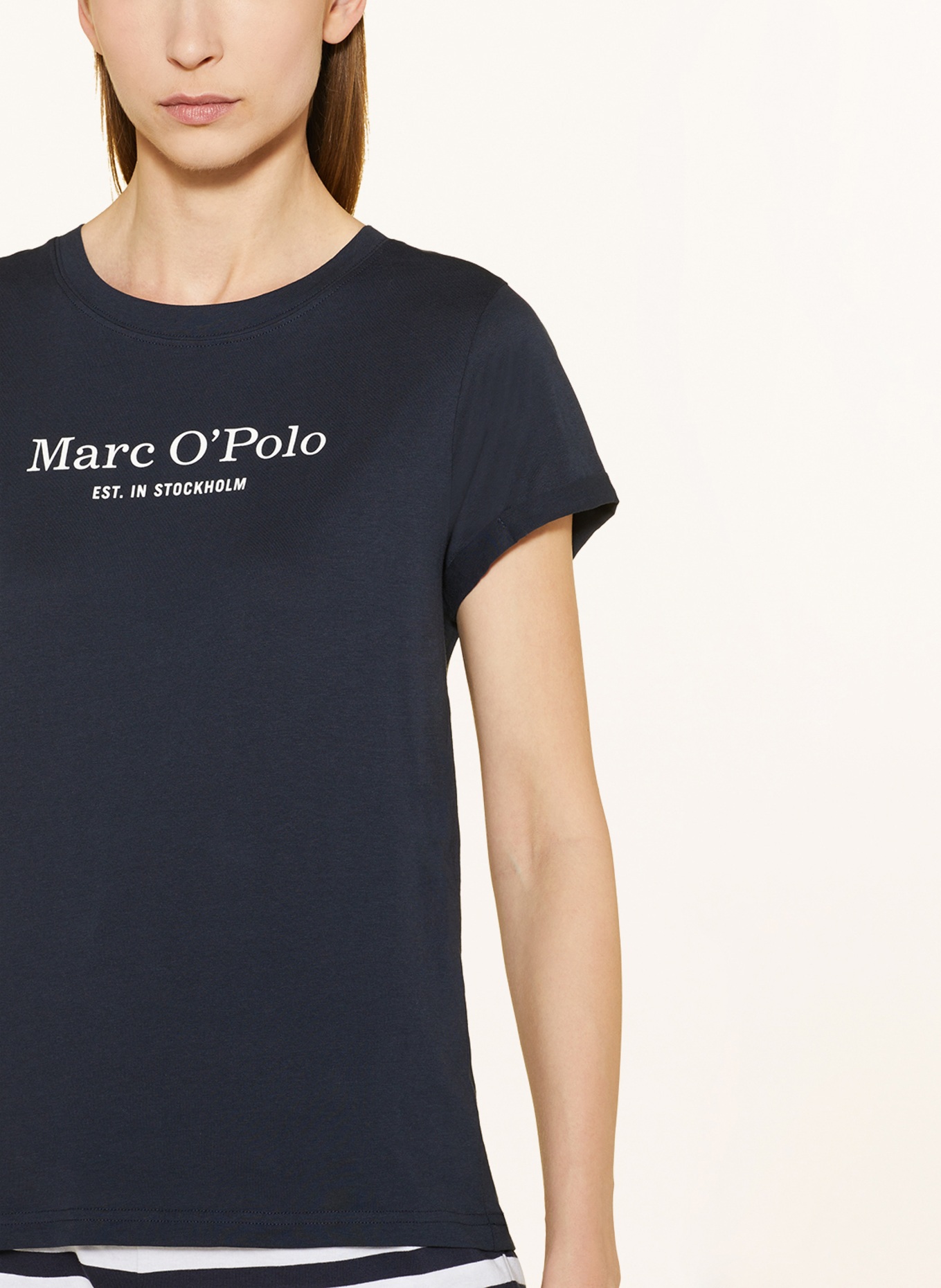 Marc O'Polo Shorty-Schlafanzug, Farbe: DUNKELBLAU/ WEISS (Bild 4)