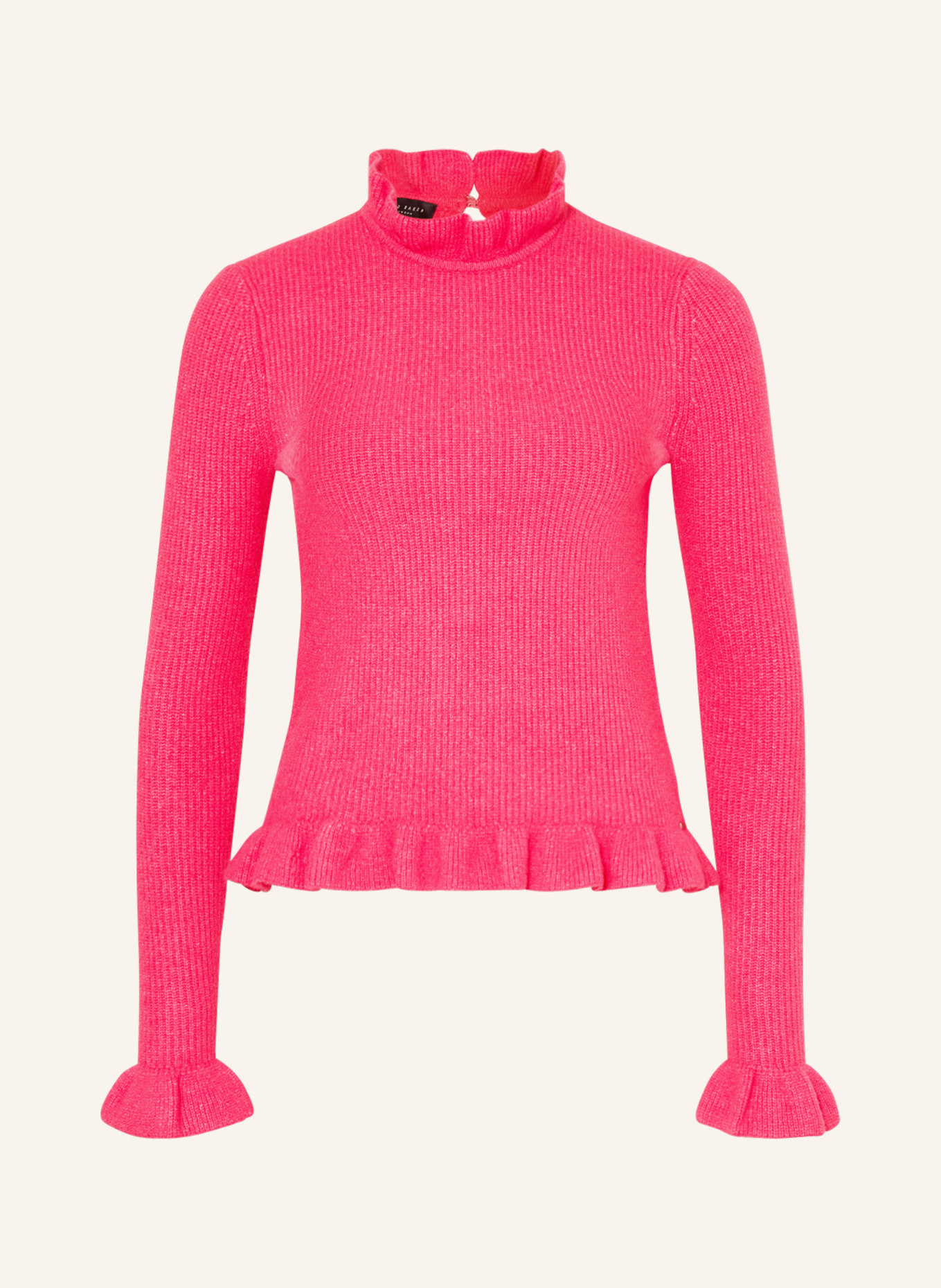 TED BAKER Pullover PIPALEE mit Rüschen, Farbe: PINK (Bild 1)