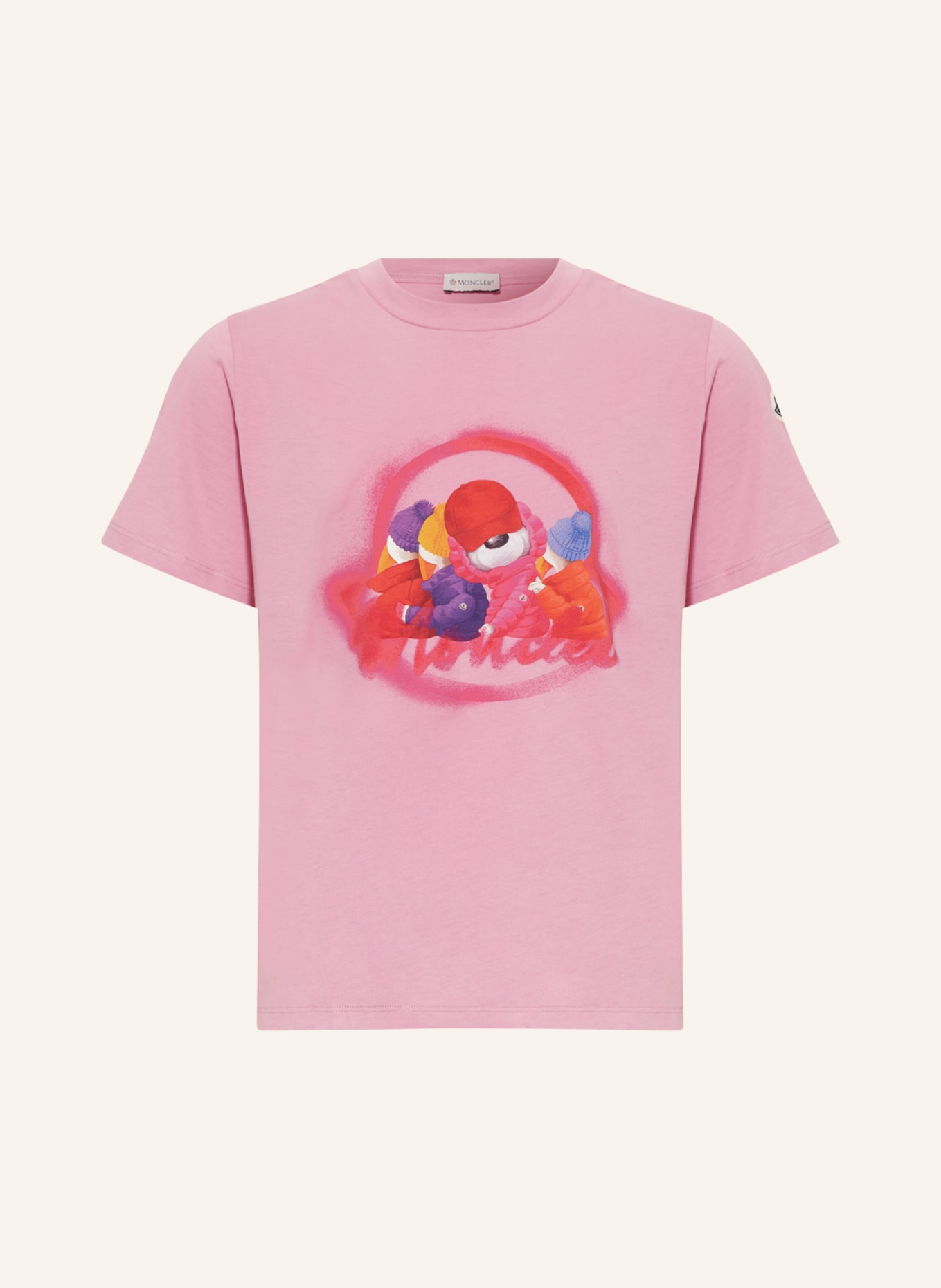 MONCLER enfant T-shirt, Kolor: RÓŻOWY/ CZERWONY/ NIEBIESKI (Obrazek 1)