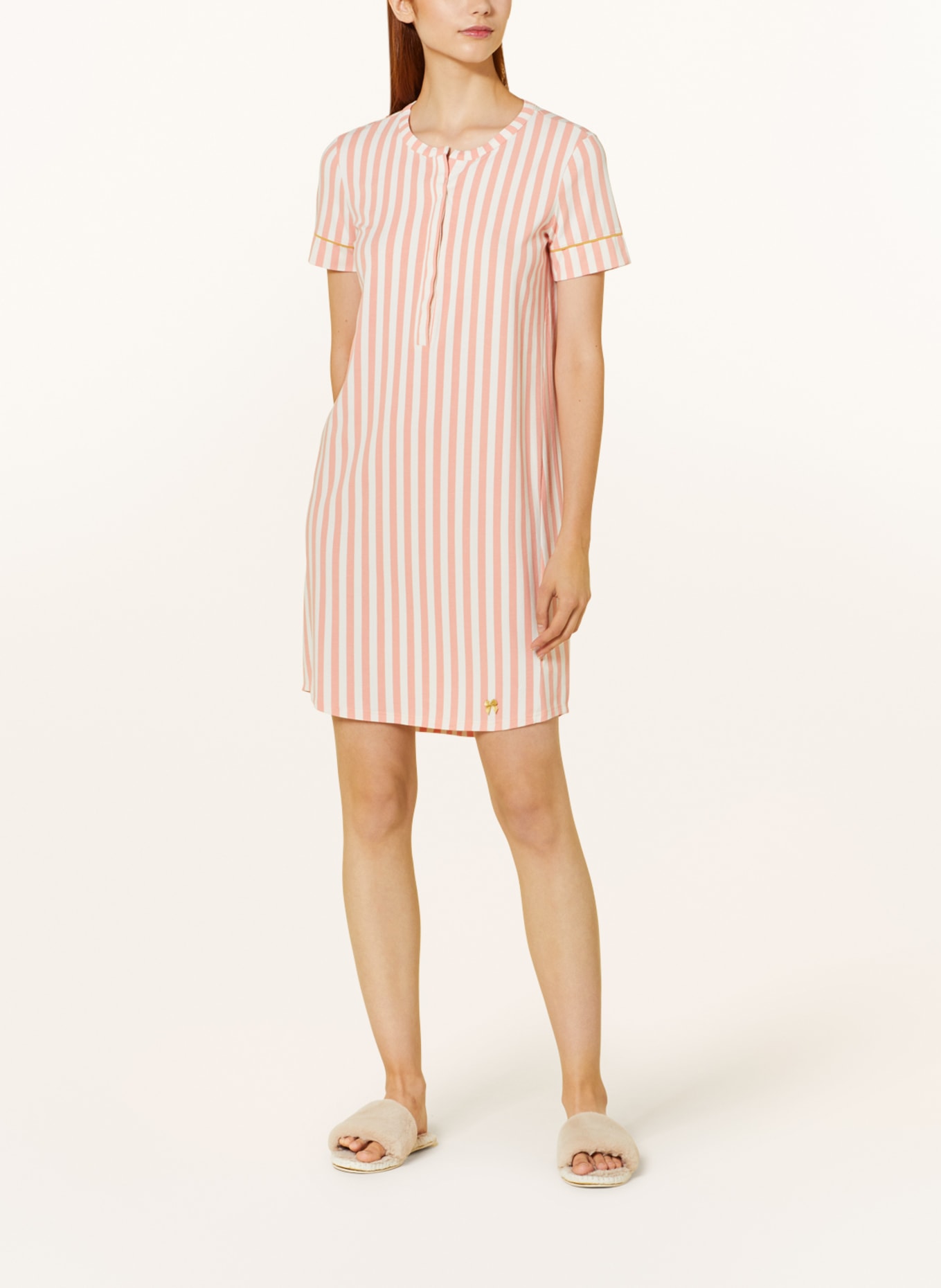 SHORT STORIES Nightgown, Color: SALMON/ WHITE (Image 2)