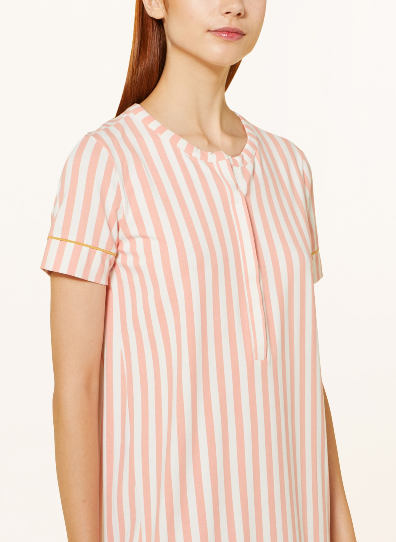 SHORT STORIES Nightgown, Color: SALMON/ WHITE (Image 4)