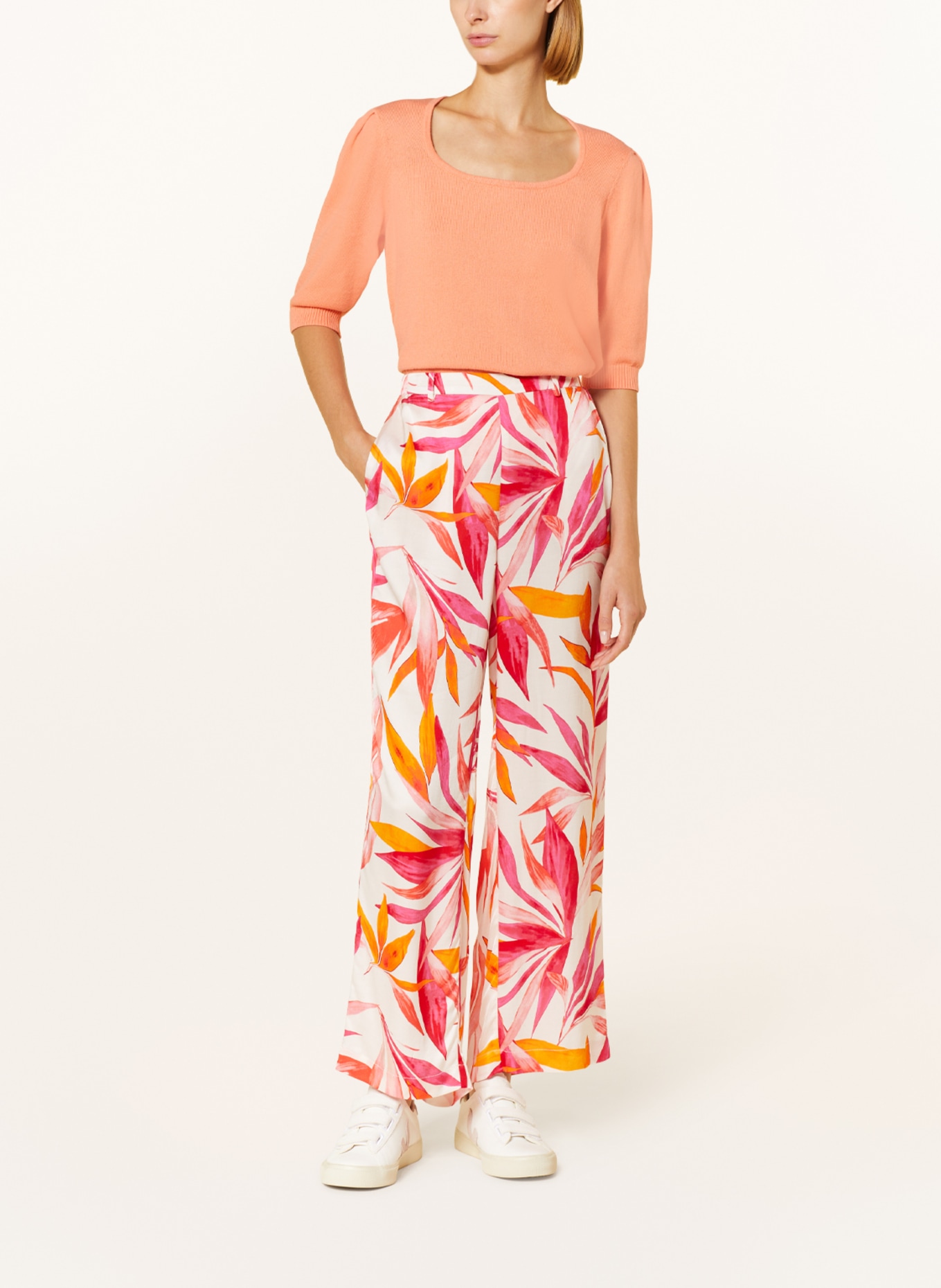 FFC Trousers, Color: WHITE/ ORANGE/ PINK (Image 2)