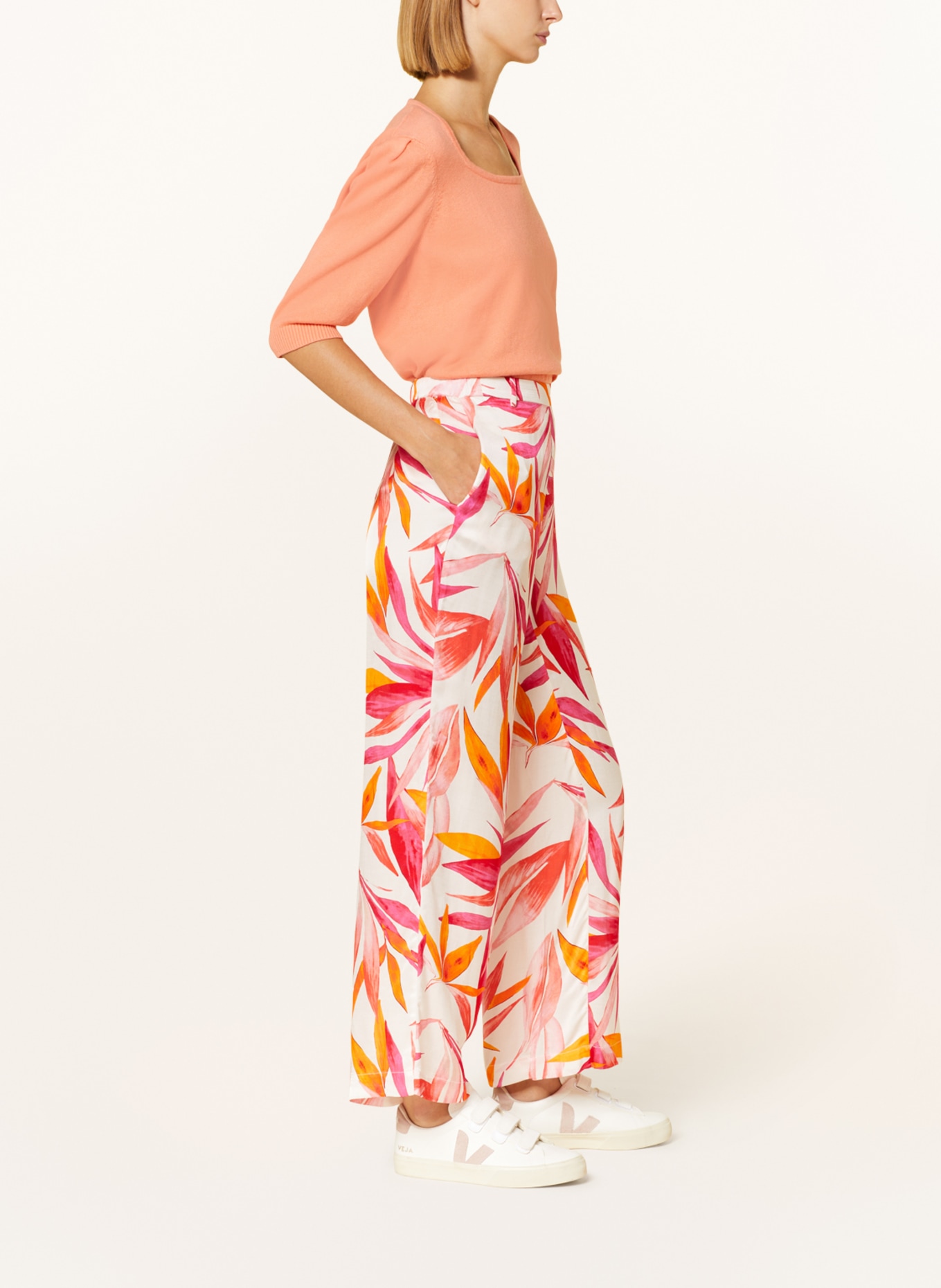 FFC Trousers, Color: WHITE/ ORANGE/ PINK (Image 4)