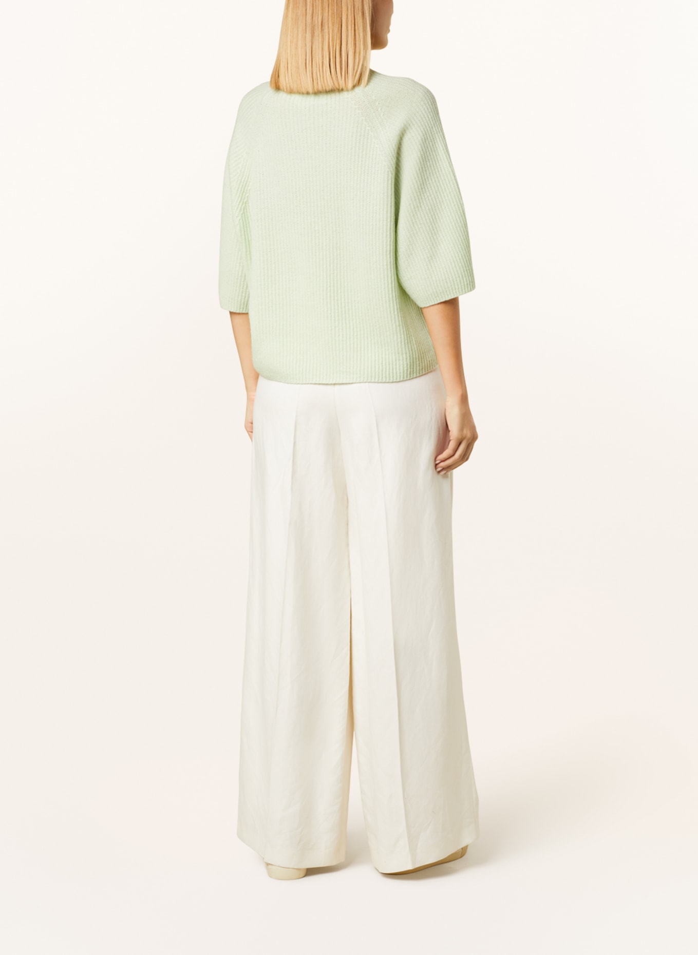 FFC Knit shirt with cashmere, Color: LIGHT GREEN (Image 3)