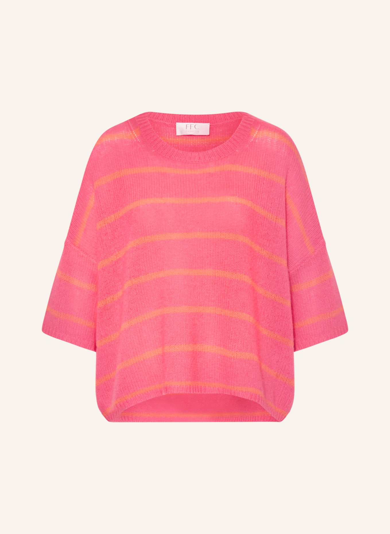 FFC Oversized-Pullover mit Cashmere, Farbe: PINK/ ORANGE (Bild 1)