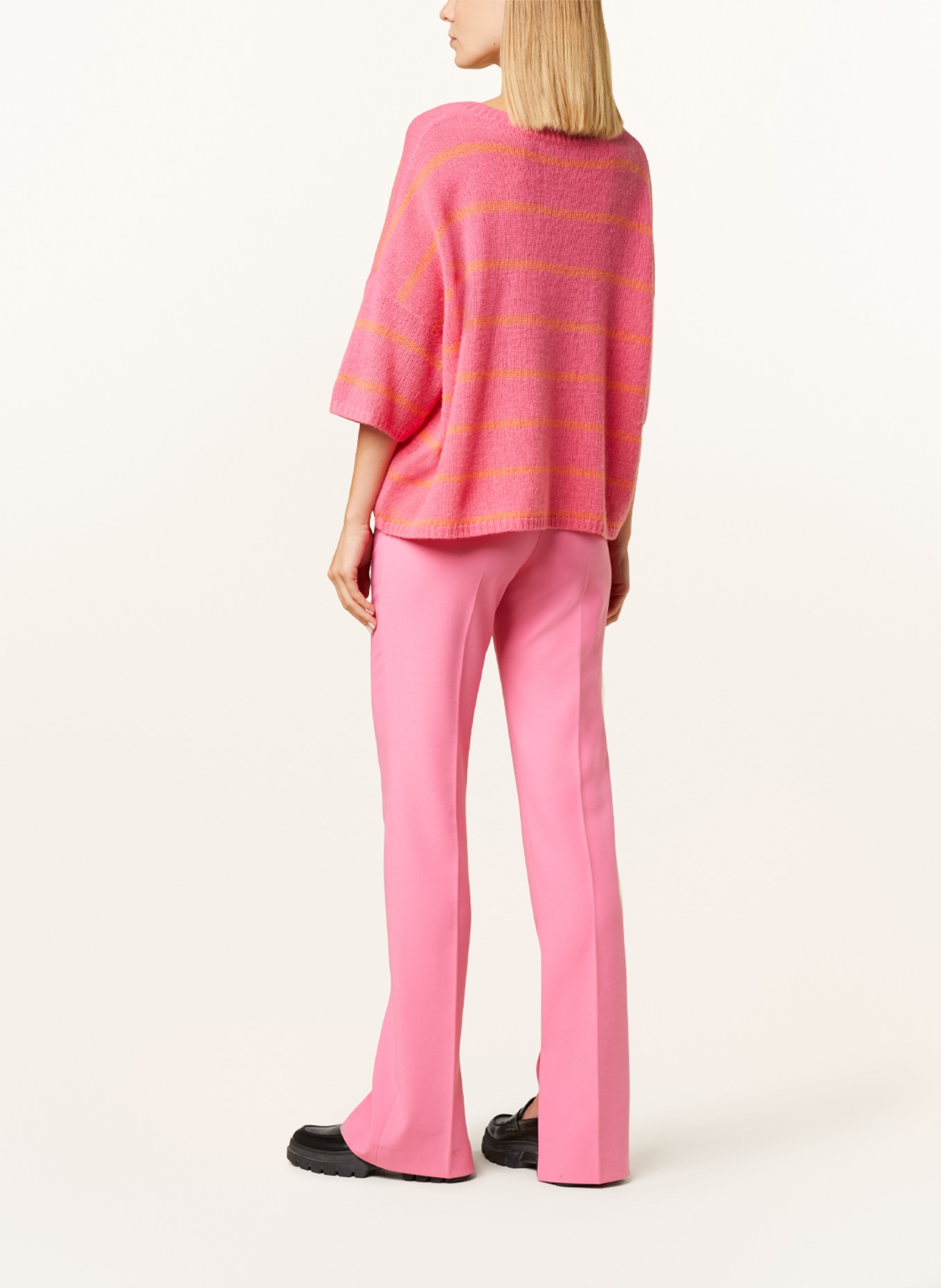 FFC Oversized-Pullover mit Cashmere, Farbe: PINK/ ORANGE (Bild 3)