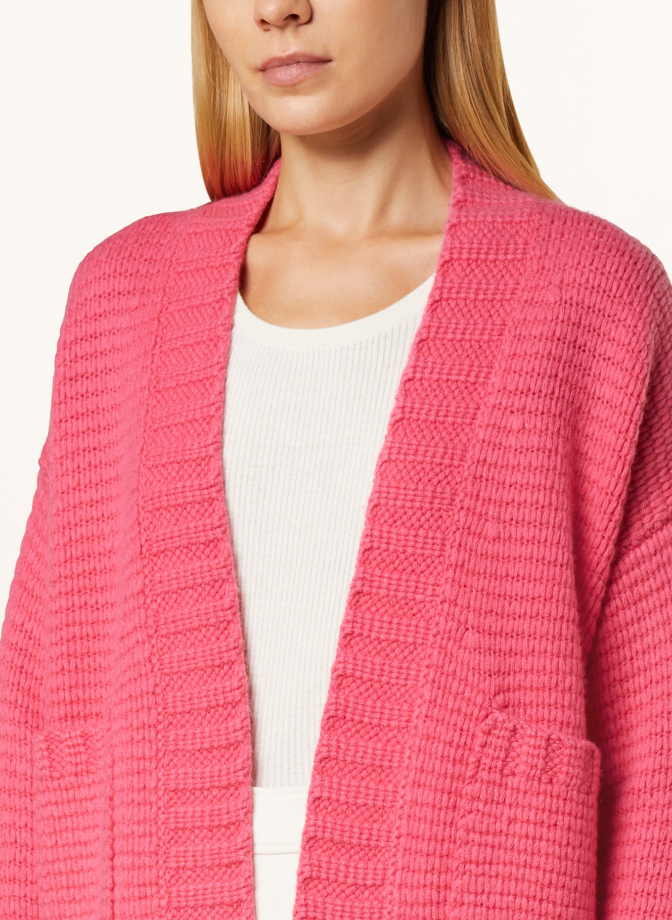 FFC Knit cardigan with cashmere, Color: PINK (Image 4)