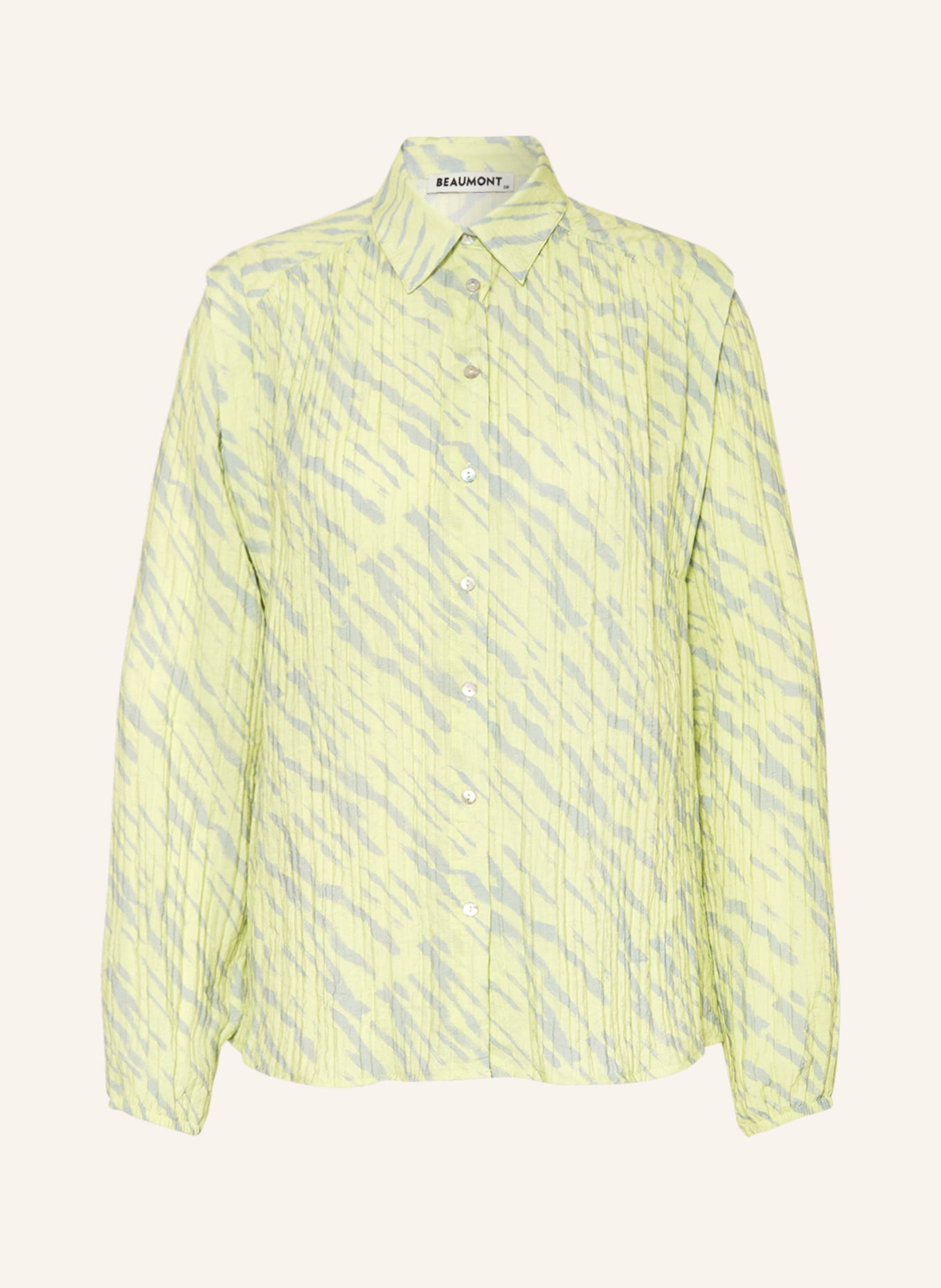 BEAUMONT Shirt blouse JAYDE, Color: LIGHT GREEN/ BLUE GRAY (Image 1)