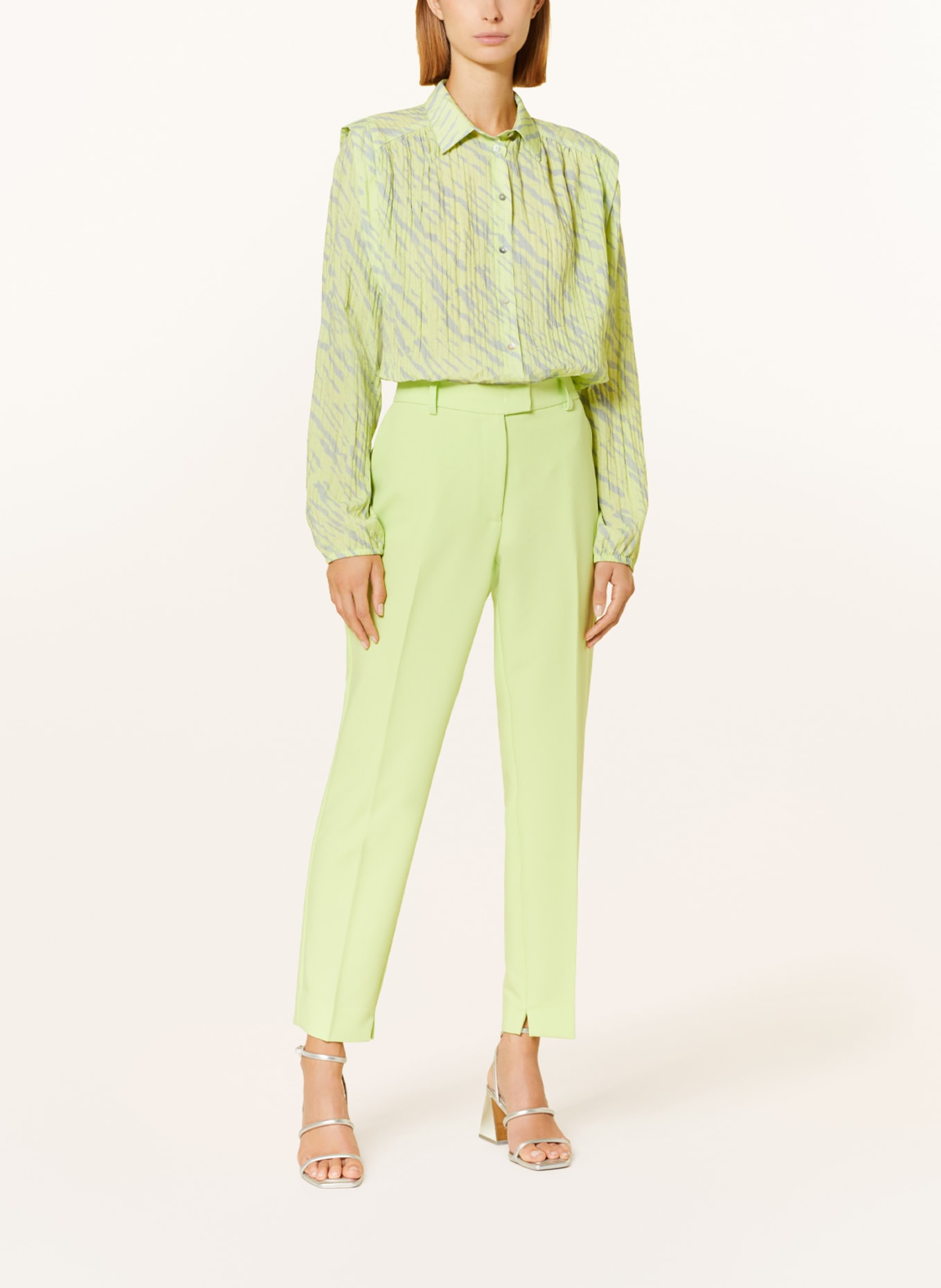 BEAUMONT Shirt blouse JAYDE, Color: LIGHT GREEN/ BLUE GRAY (Image 2)