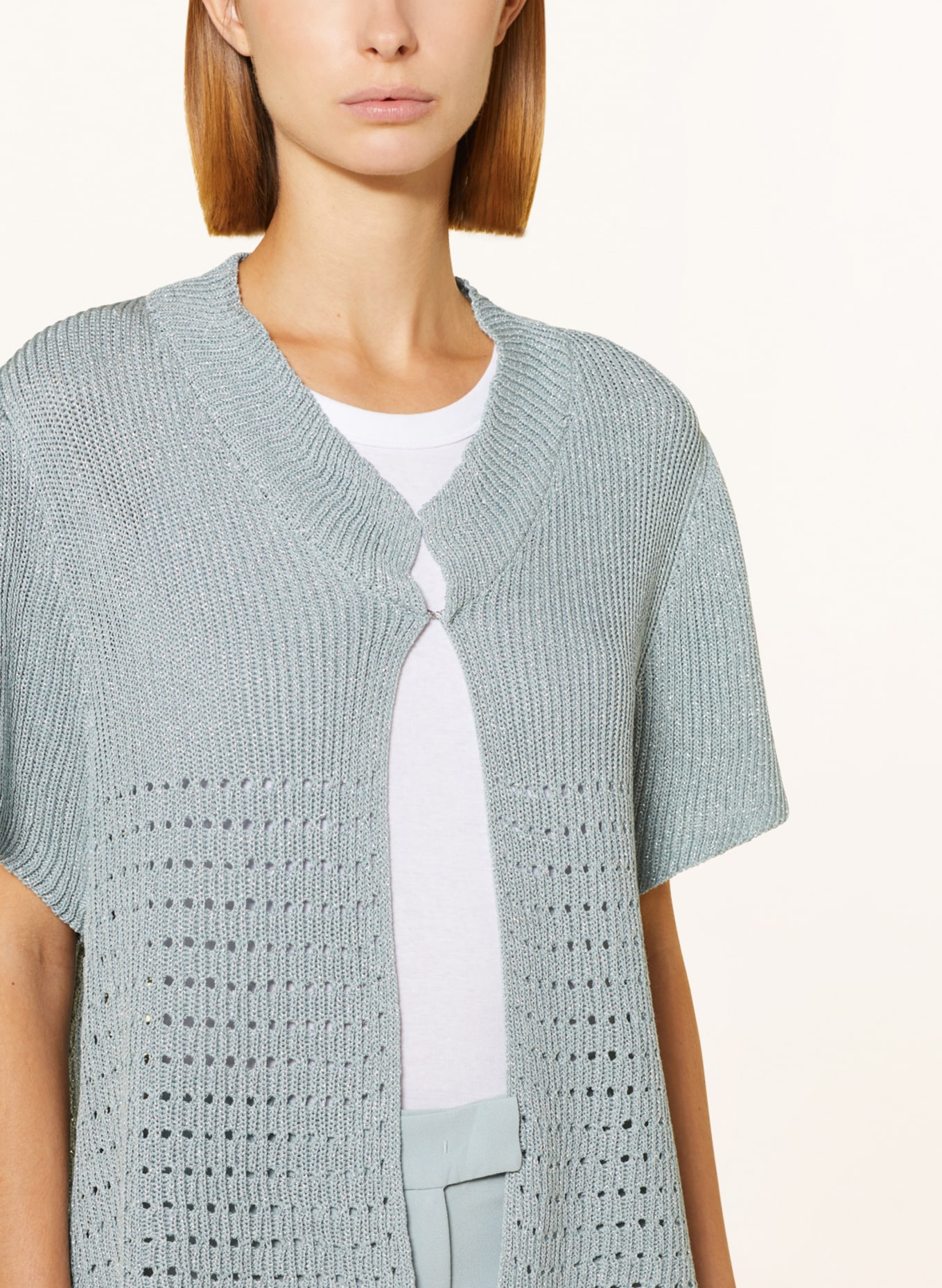 BEAUMONT Cardigan with glitter thread, Color: BLUE (Image 4)