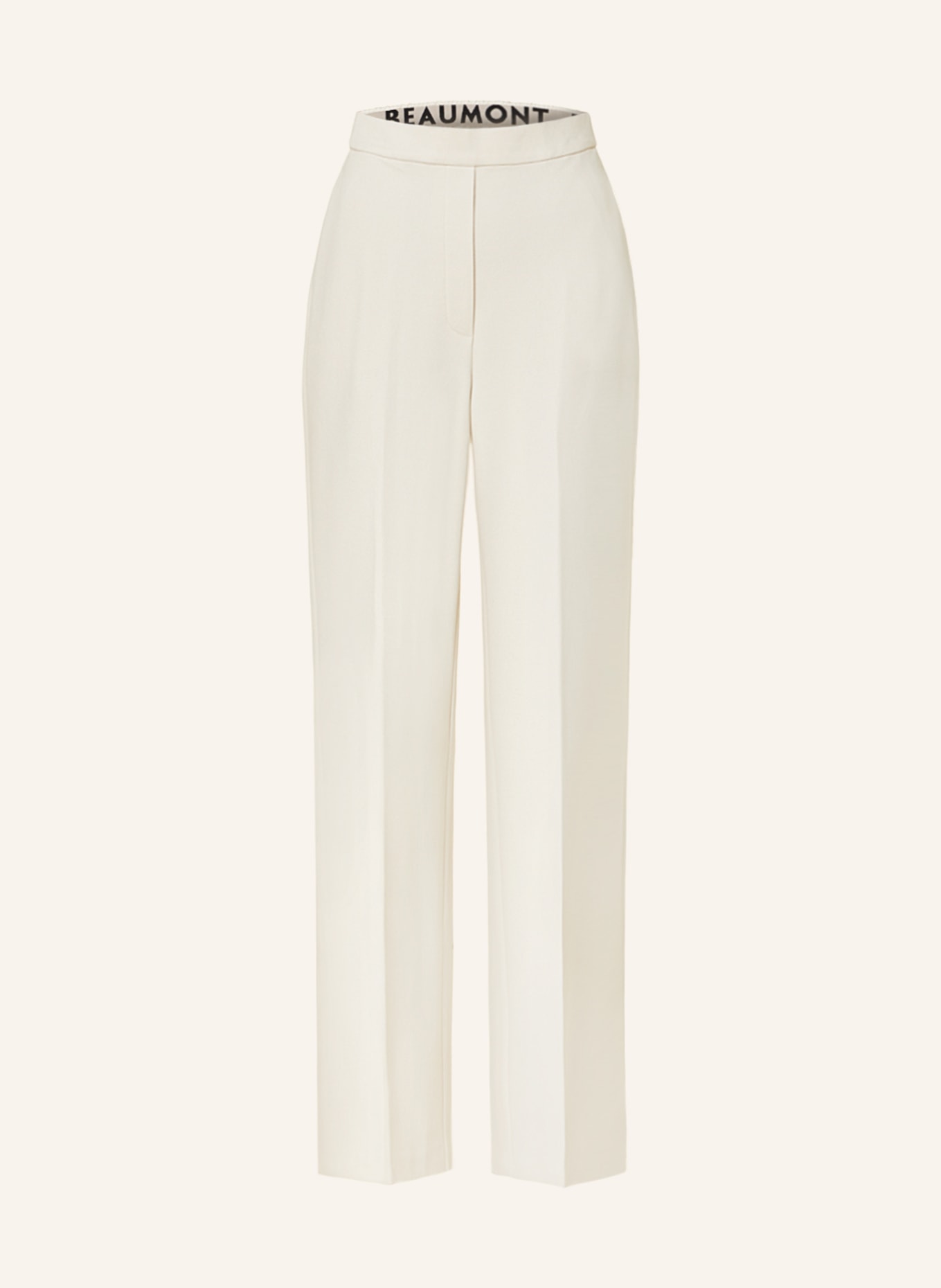 BEAUMONT Wide leg trousers HOPE in jersey, Color: CREAM (Image 1)