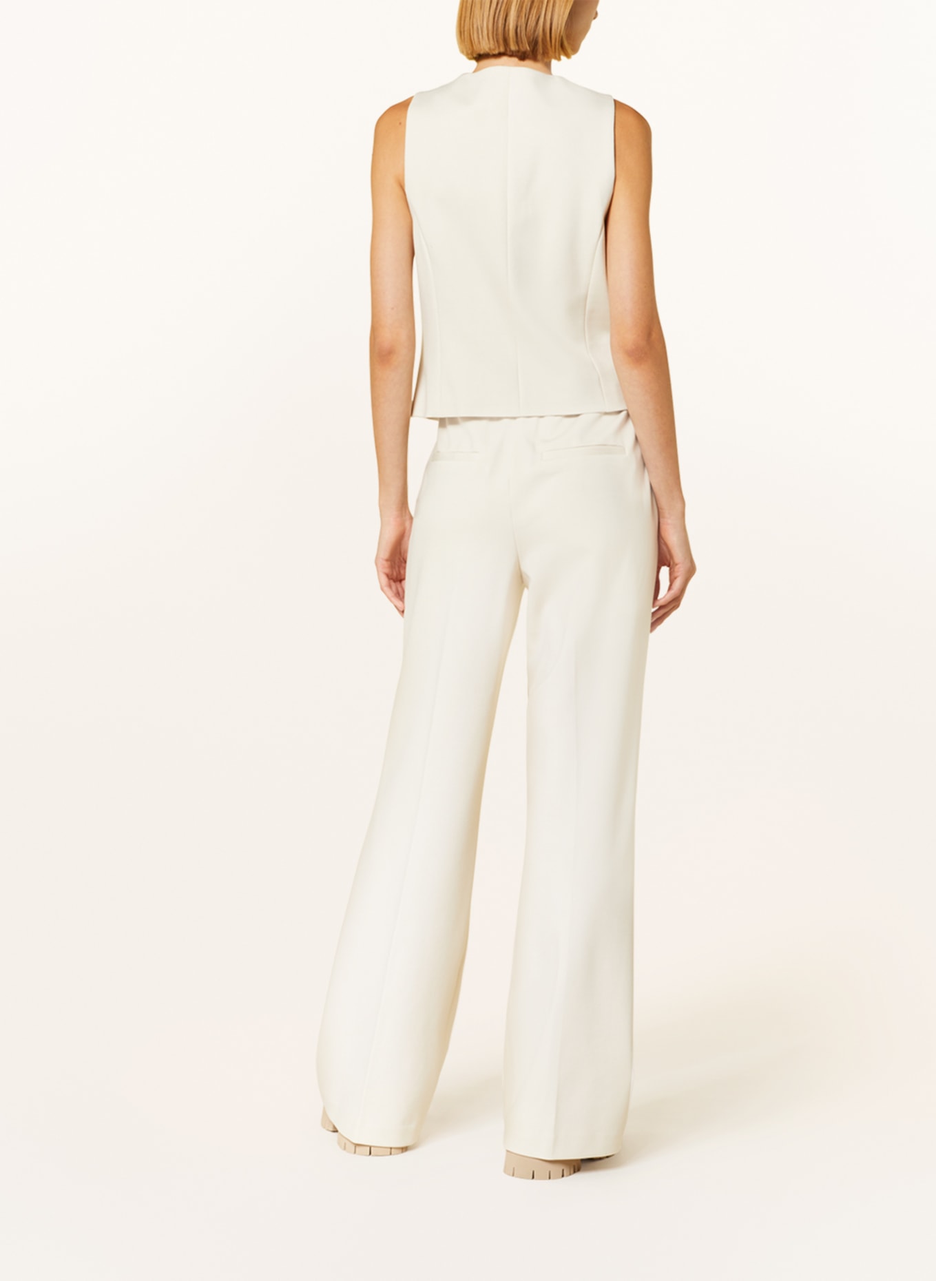 BEAUMONT Wide leg trousers HOPE in jersey, Color: CREAM (Image 3)