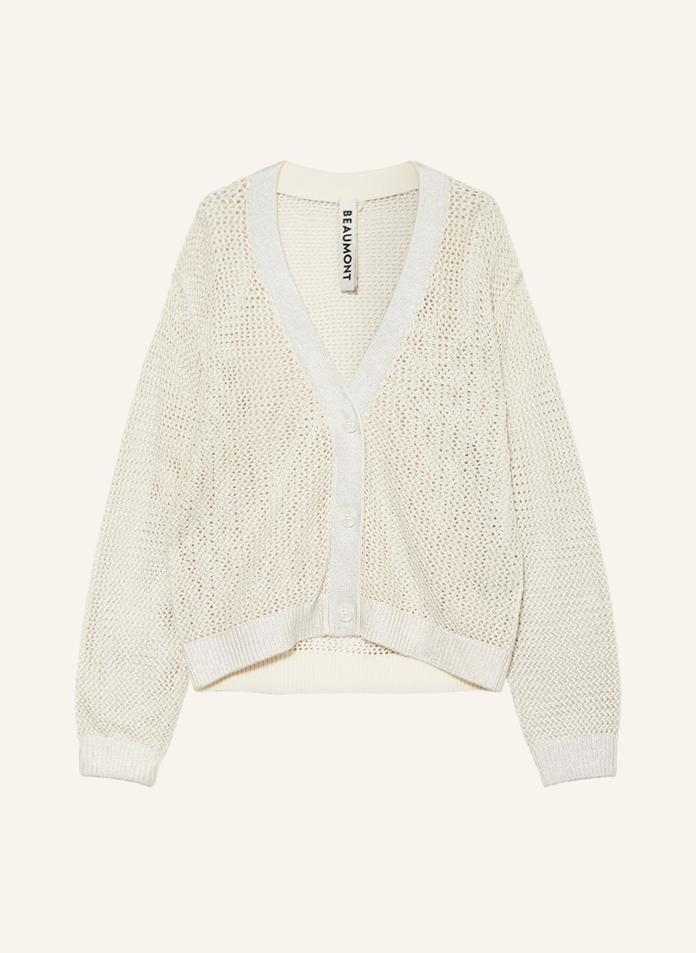 BEAUMONT Cardigan CYBIL with glitter thread, Color: CREAM (Image 1)