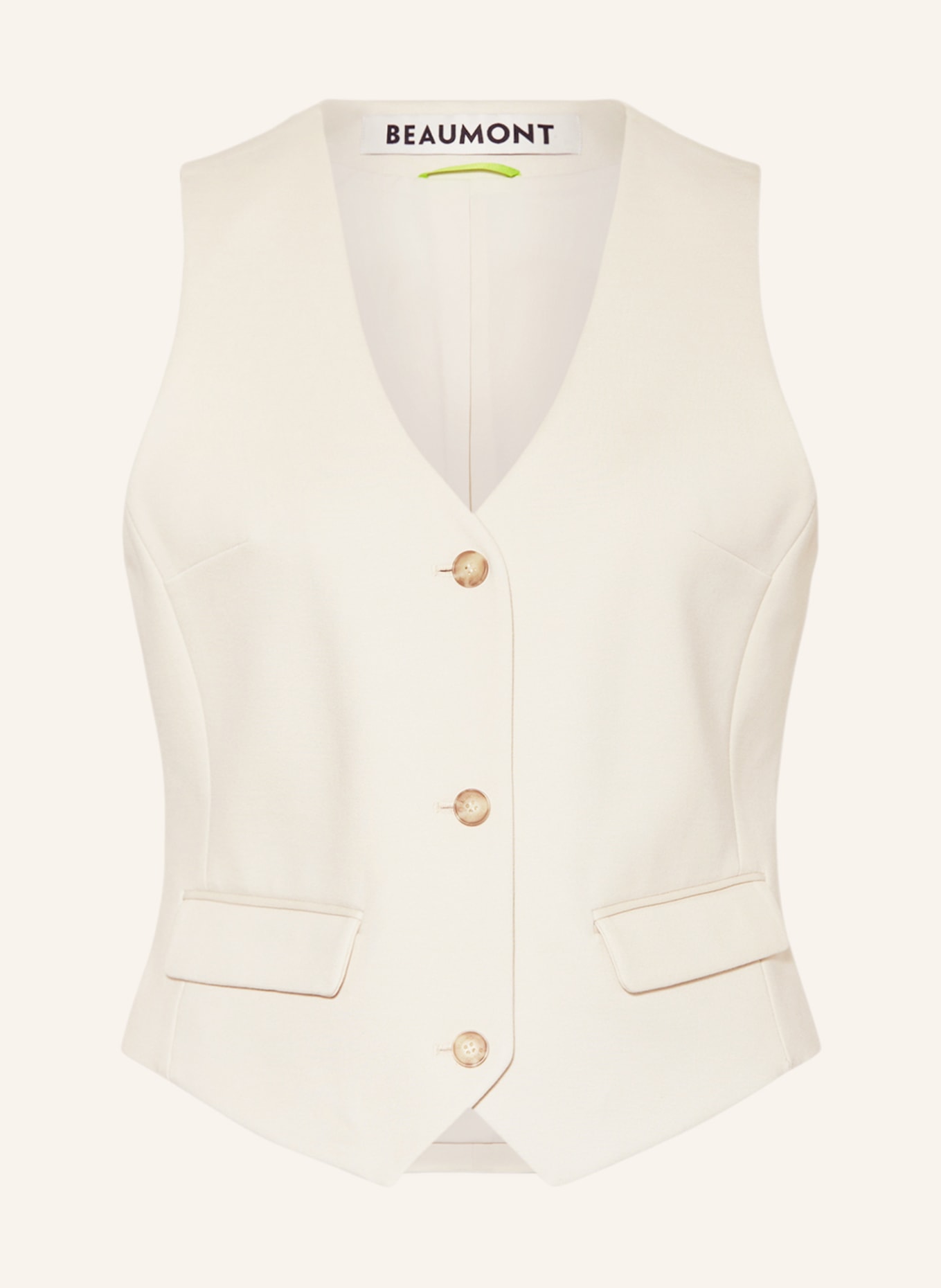 BEAUMONT Jersey vest PARKER, Color: CREAM (Image 1)