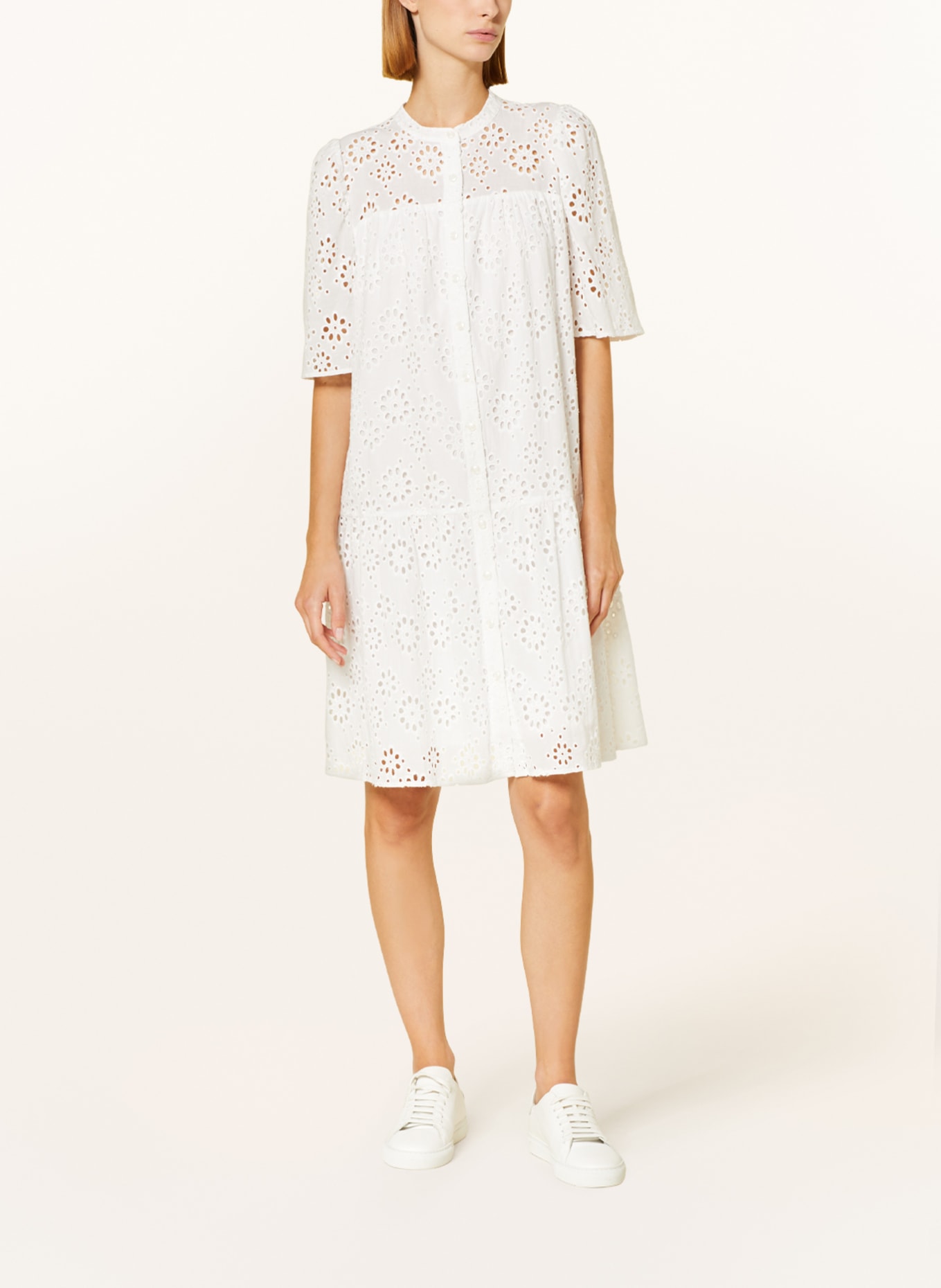 BEAUMONT Shirt dress BETH made of broderie anglaise, Color: WHITE (Image 2)