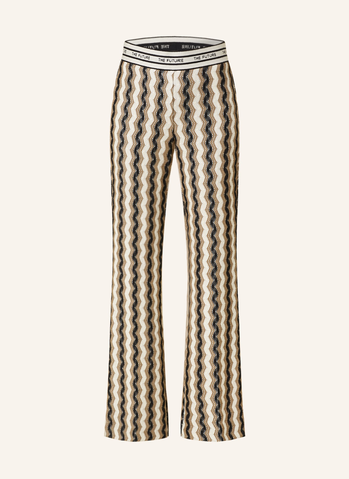 CAMBIO Wide leg trousers FRANCIS, Color: CREAM/ BLACK/ TAUPE (Image 1)
