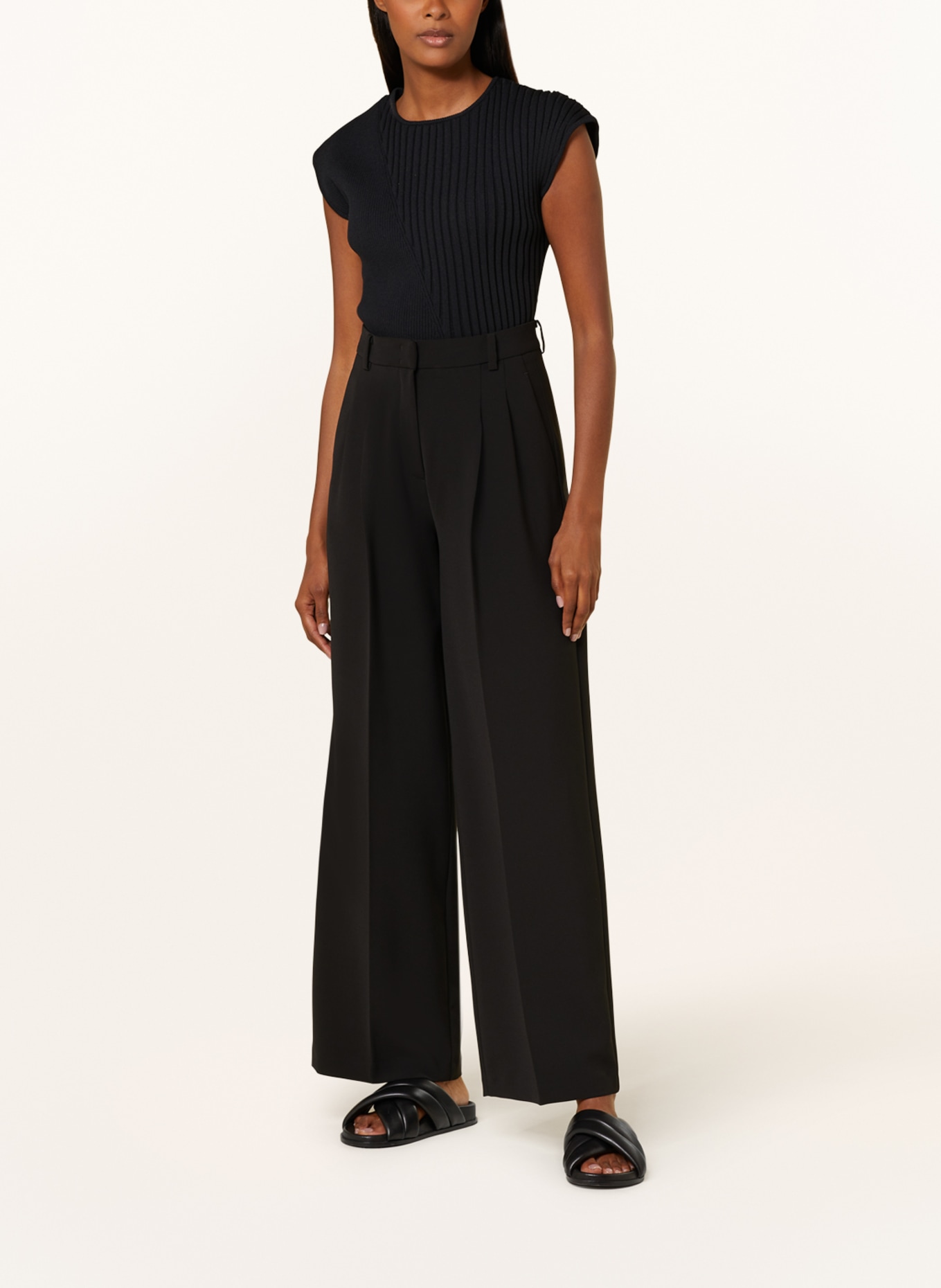 CAMBIO Wide leg trousers ANNY, Color: BLACK (Image 2)