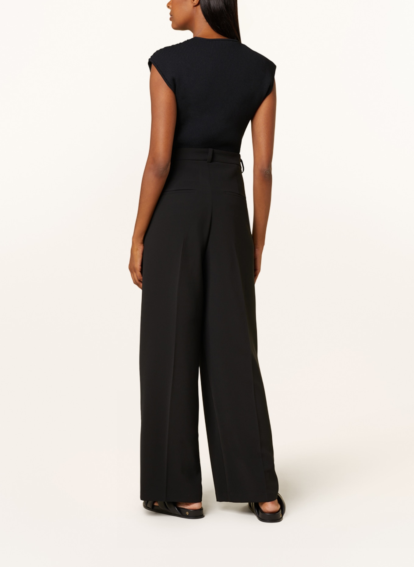 CAMBIO Wide leg trousers ANNY, Color: BLACK (Image 3)