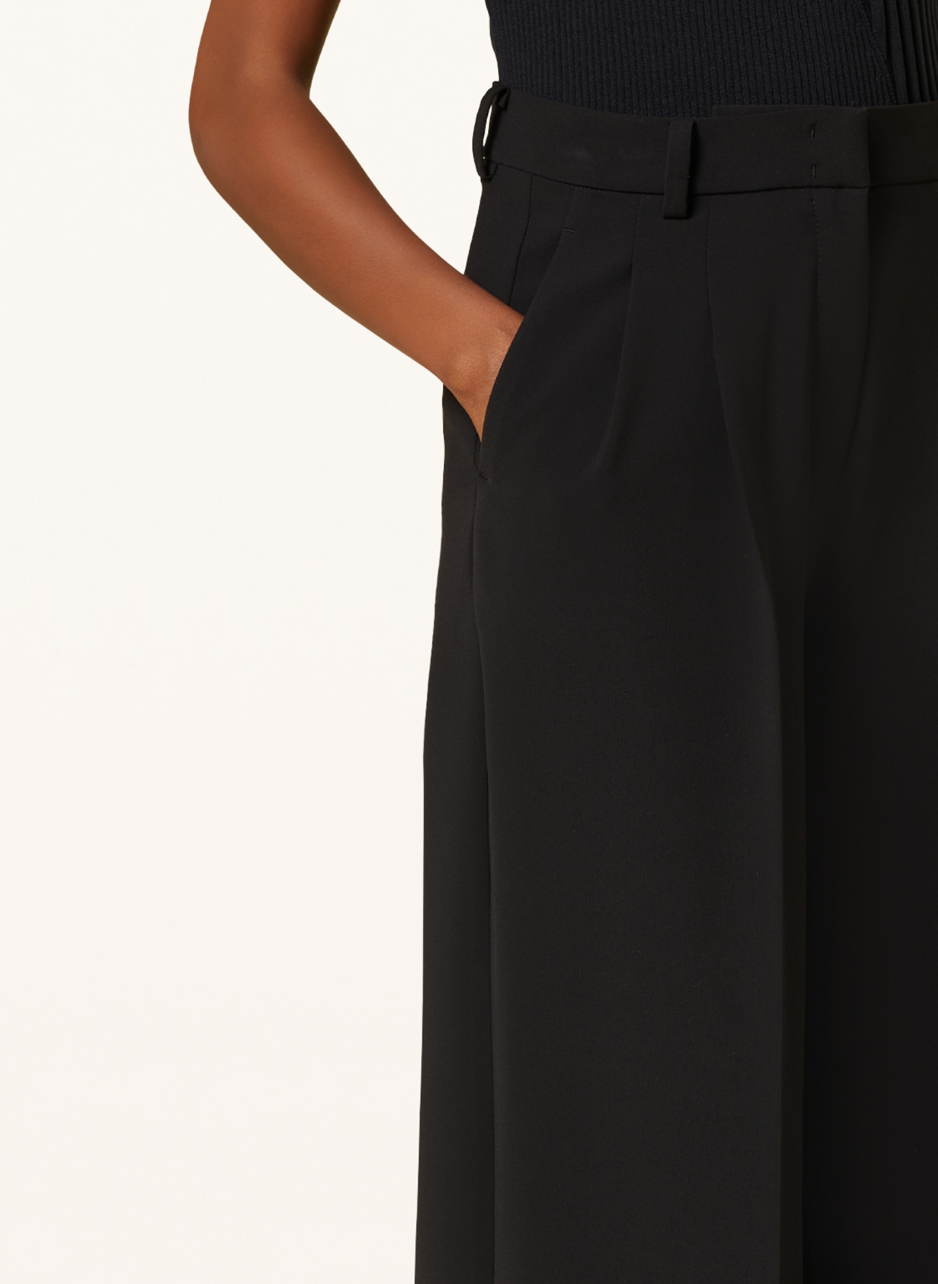 CAMBIO Wide leg trousers ANNY, Color: BLACK (Image 5)