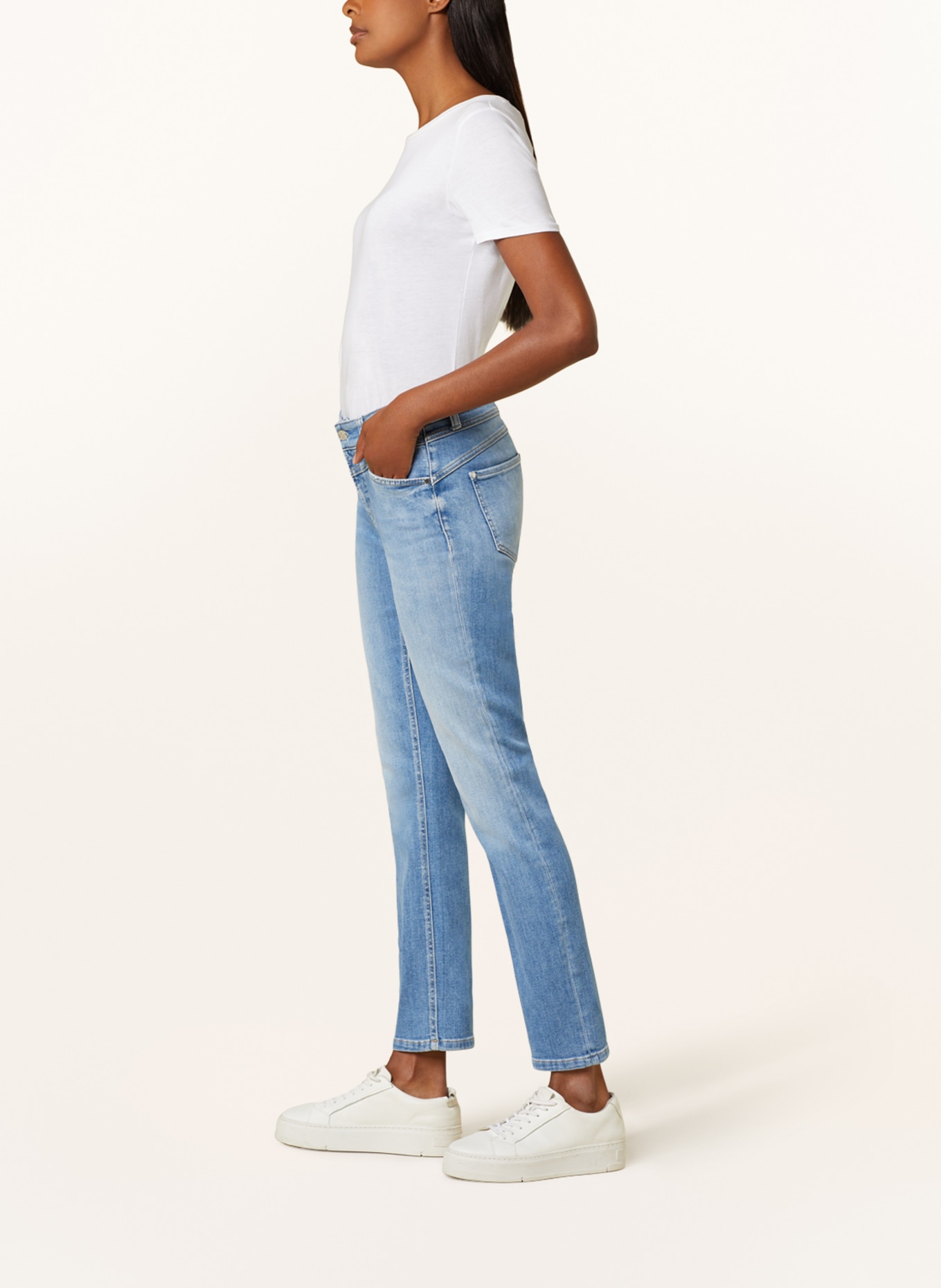 CAMBIO Skinny Jeans PARLA, Farbe: 5215 medium contrast used (Bild 4)