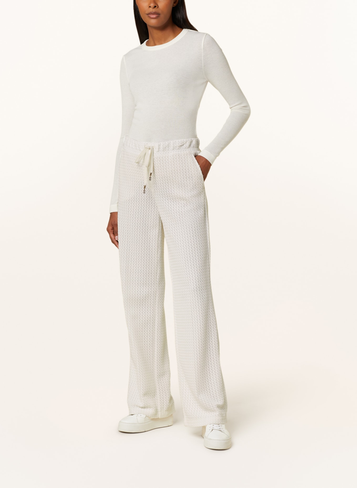 CAMBIO Wide leg trousers AVRIL, Color: WHITE (Image 2)