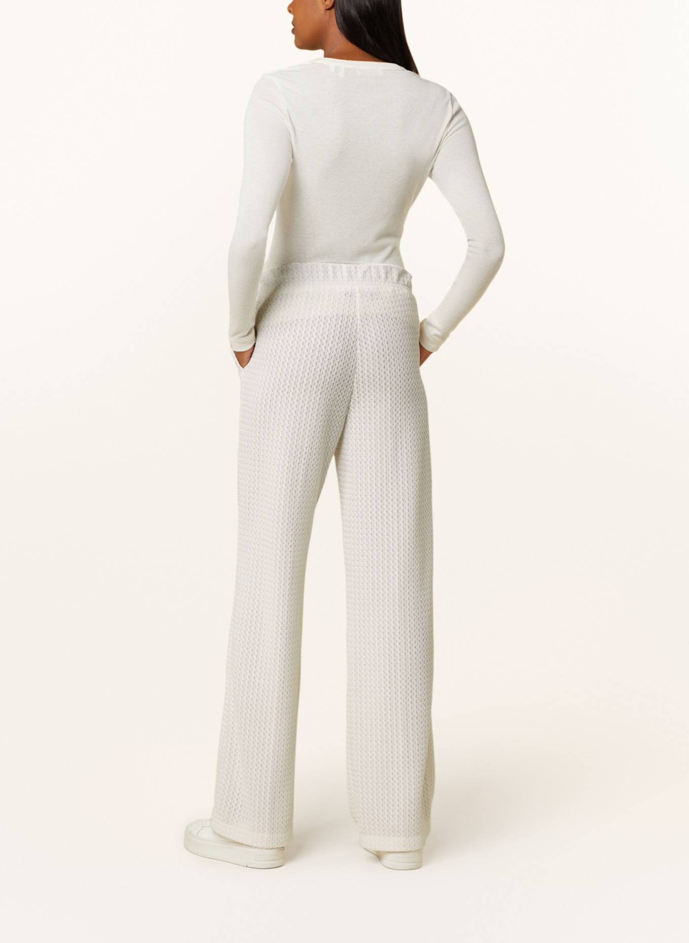 CAMBIO Wide leg trousers AVRIL, Color: WHITE (Image 3)