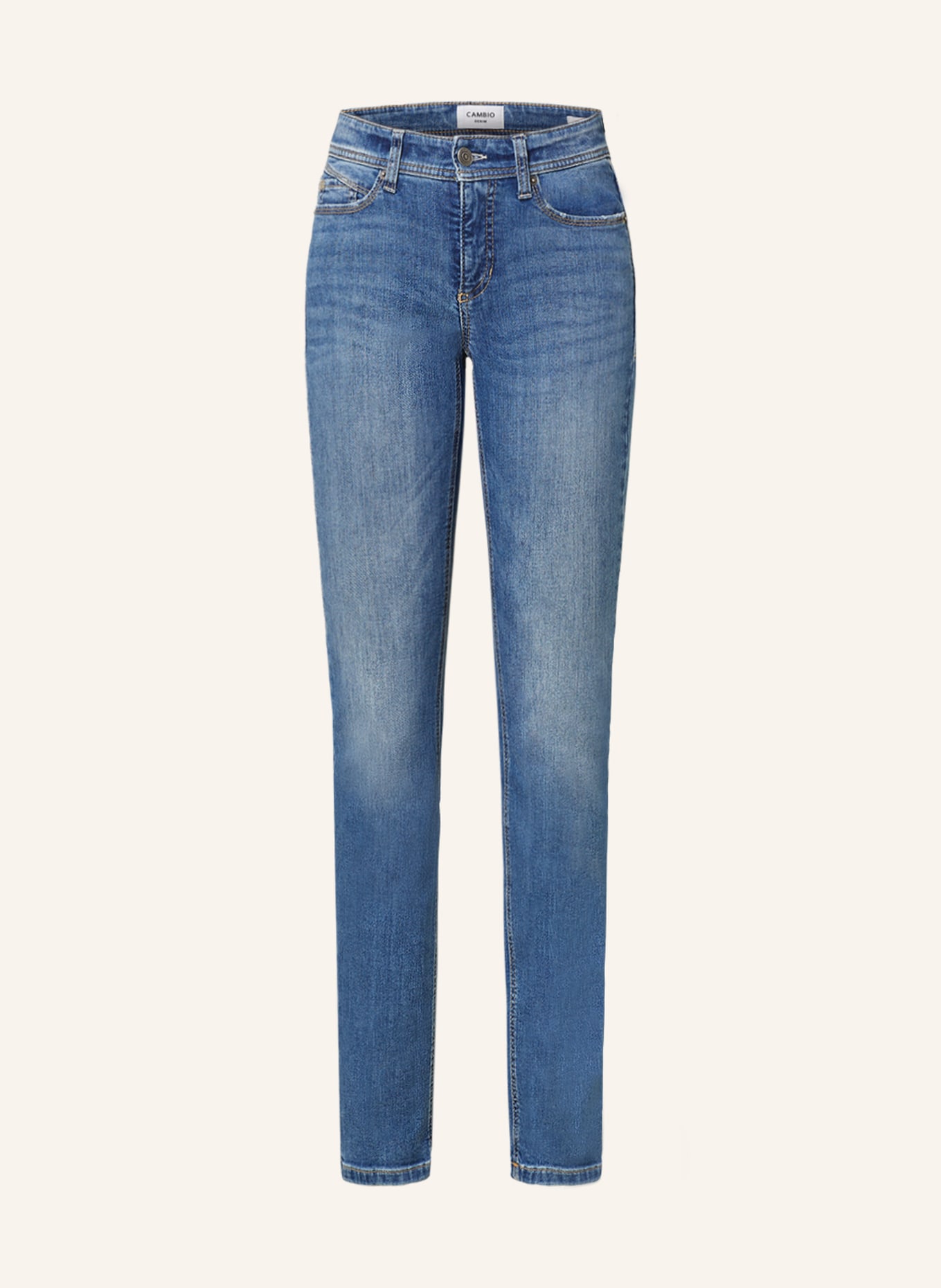 CAMBIO Skinny Jeans PARLA with decorative gems, Color: 5249 contrast used (Image 1)