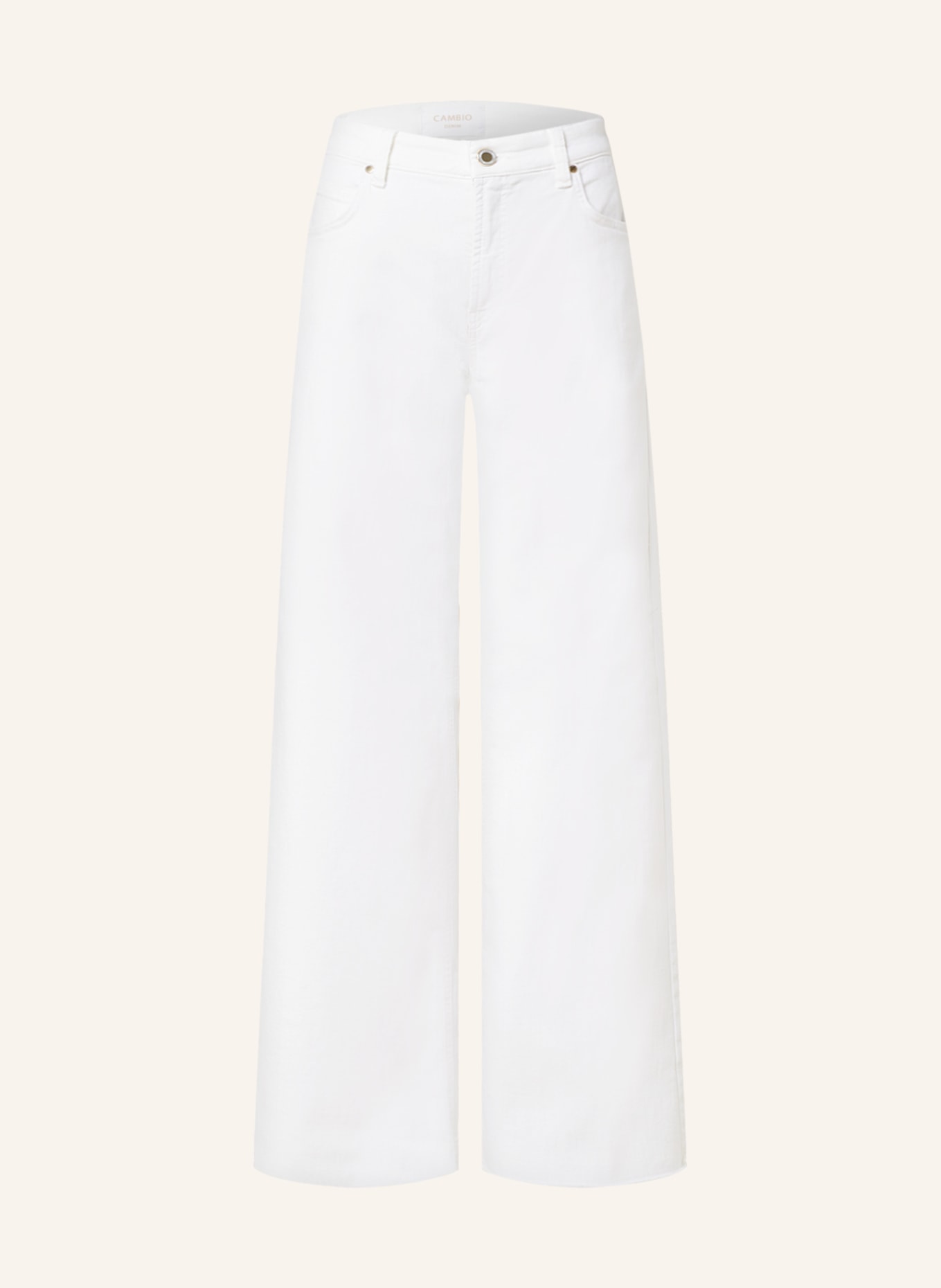 CAMBIO Flared Jeans PALAZZO, Farbe: 5116 pure white stone & fringe (Bild 1)