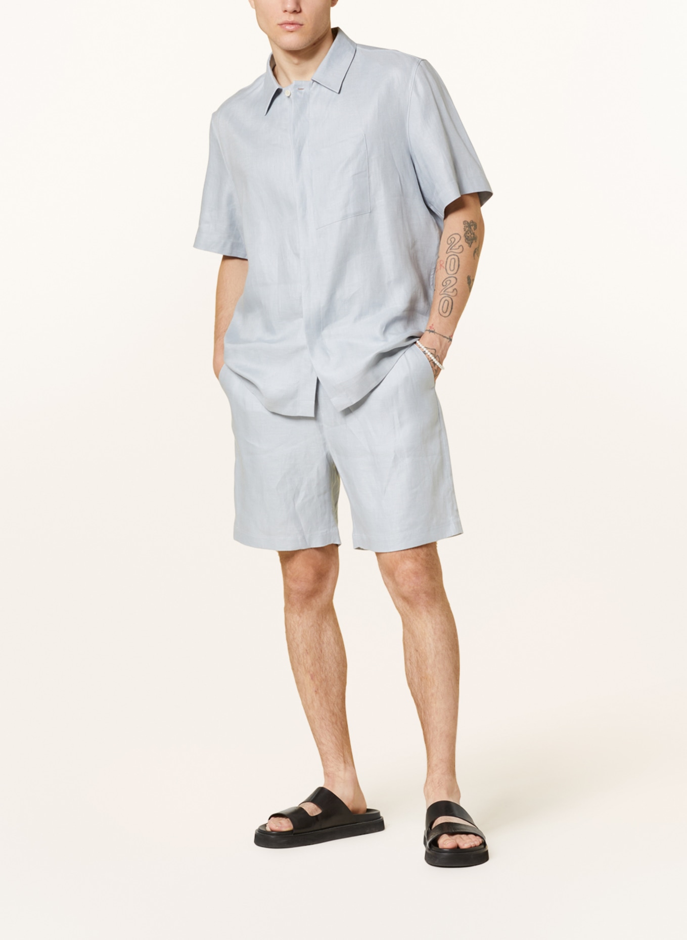 DRYKORN Linen shorts SAYO, Color: LIGHT BLUE (Image 2)
