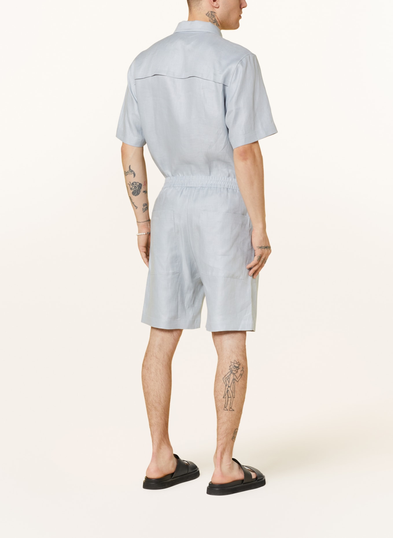DRYKORN Linen shorts SAYO, Color: LIGHT BLUE (Image 3)