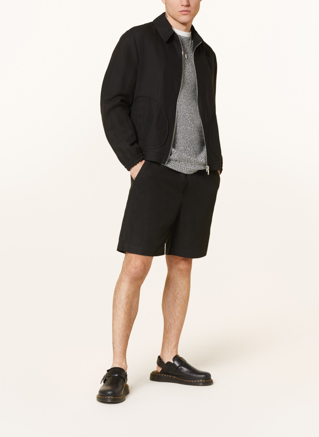 DRYKORN Shorts SAYO with linen, Color: BLACK (Image 2)