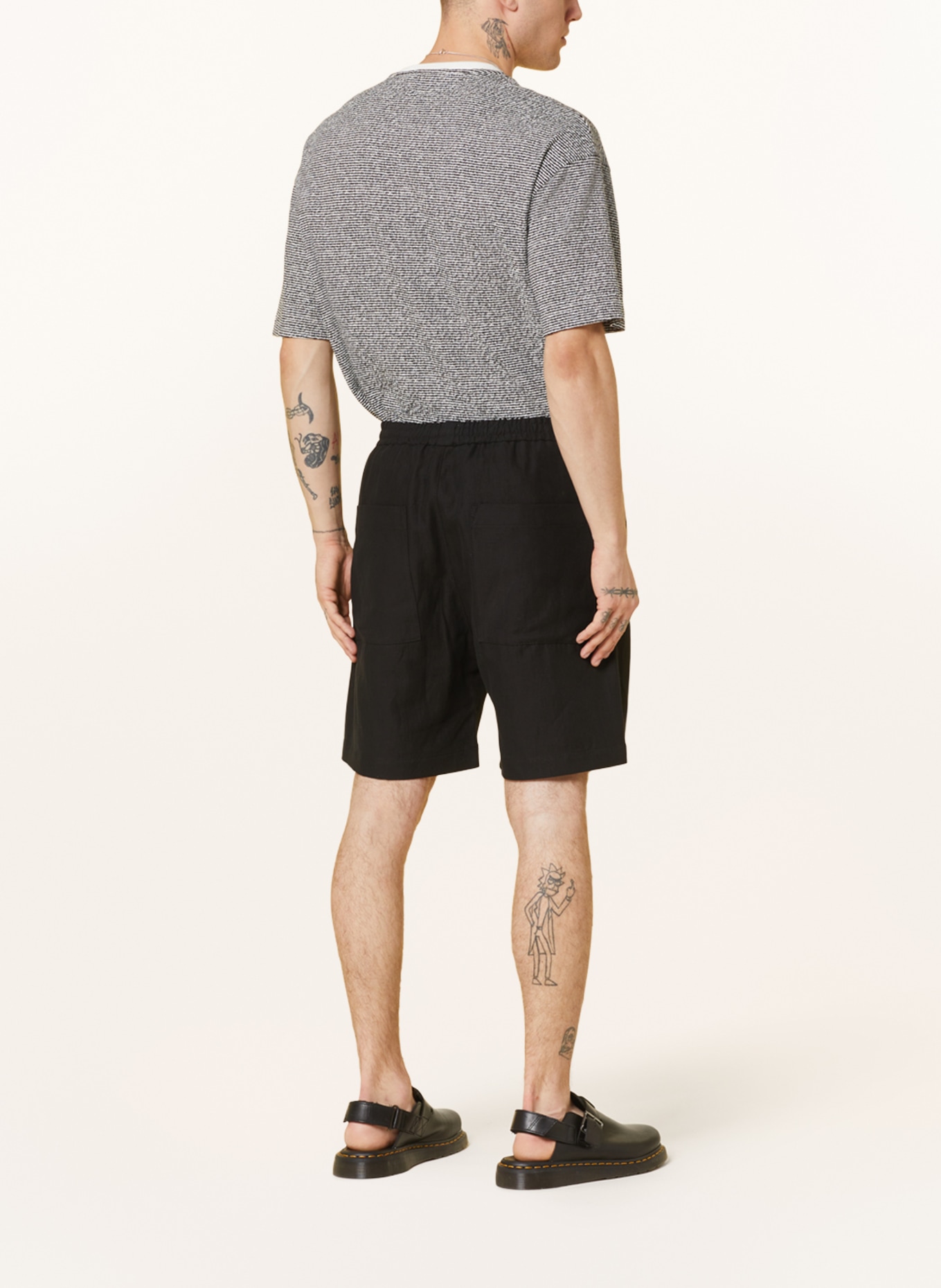 DRYKORN Shorts SAYO with linen, Color: BLACK (Image 3)