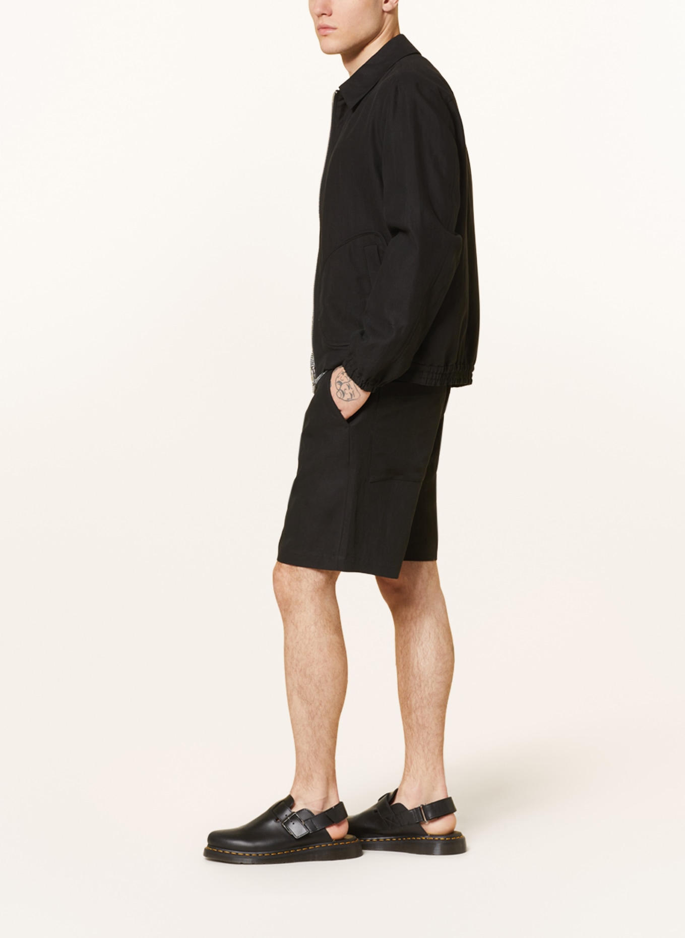DRYKORN Shorts SAYO with linen, Color: BLACK (Image 4)